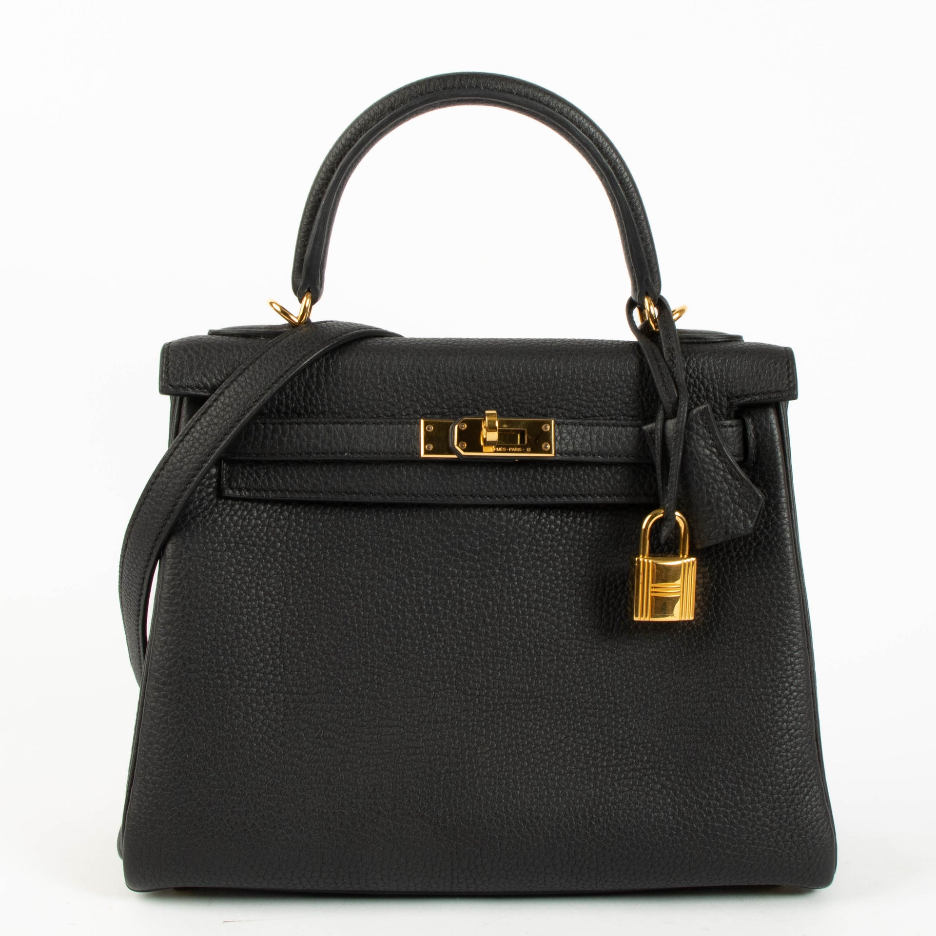 Hermès Kelly 25 Black Togo GHW