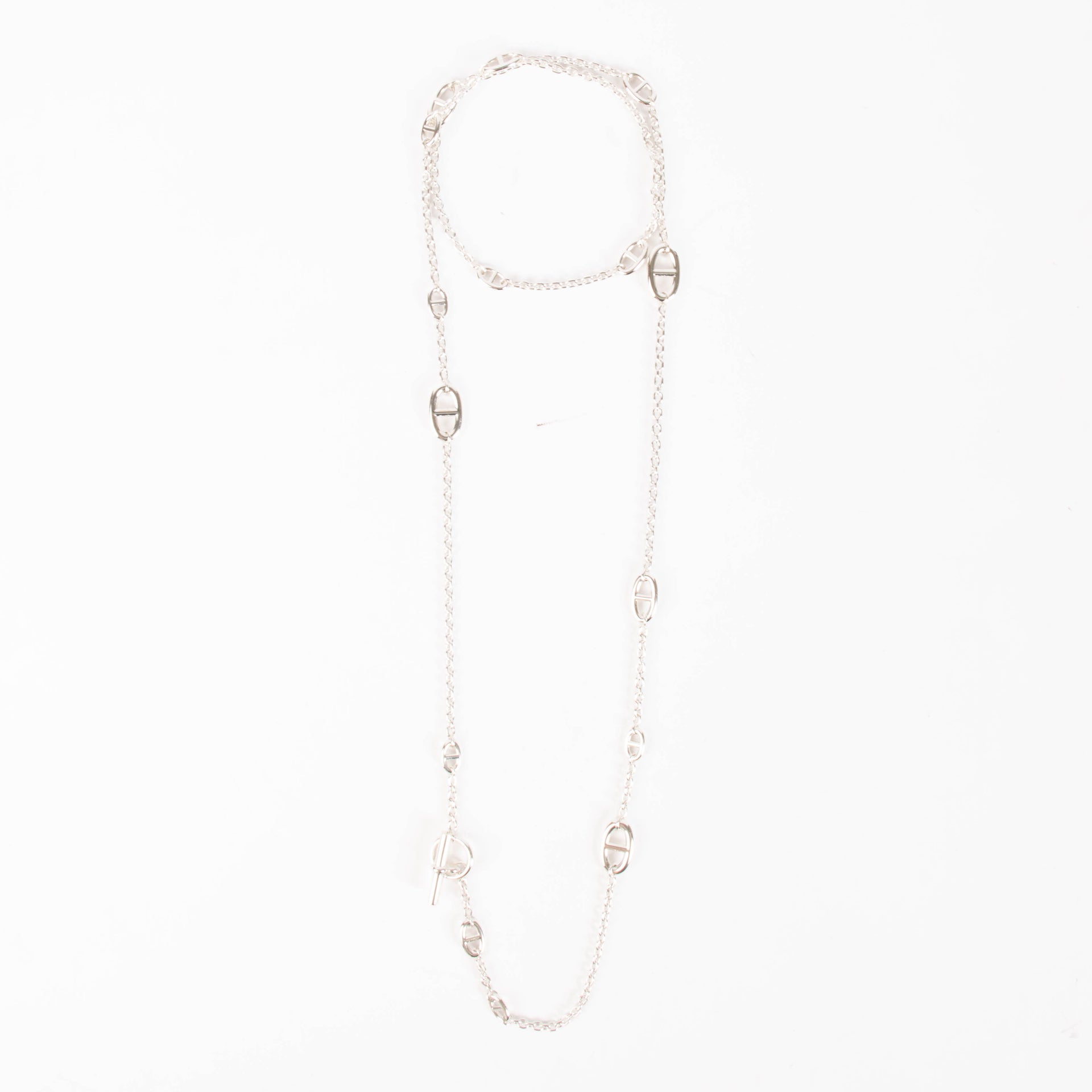 Hermès Sterling Silver Farandole Necklace 120