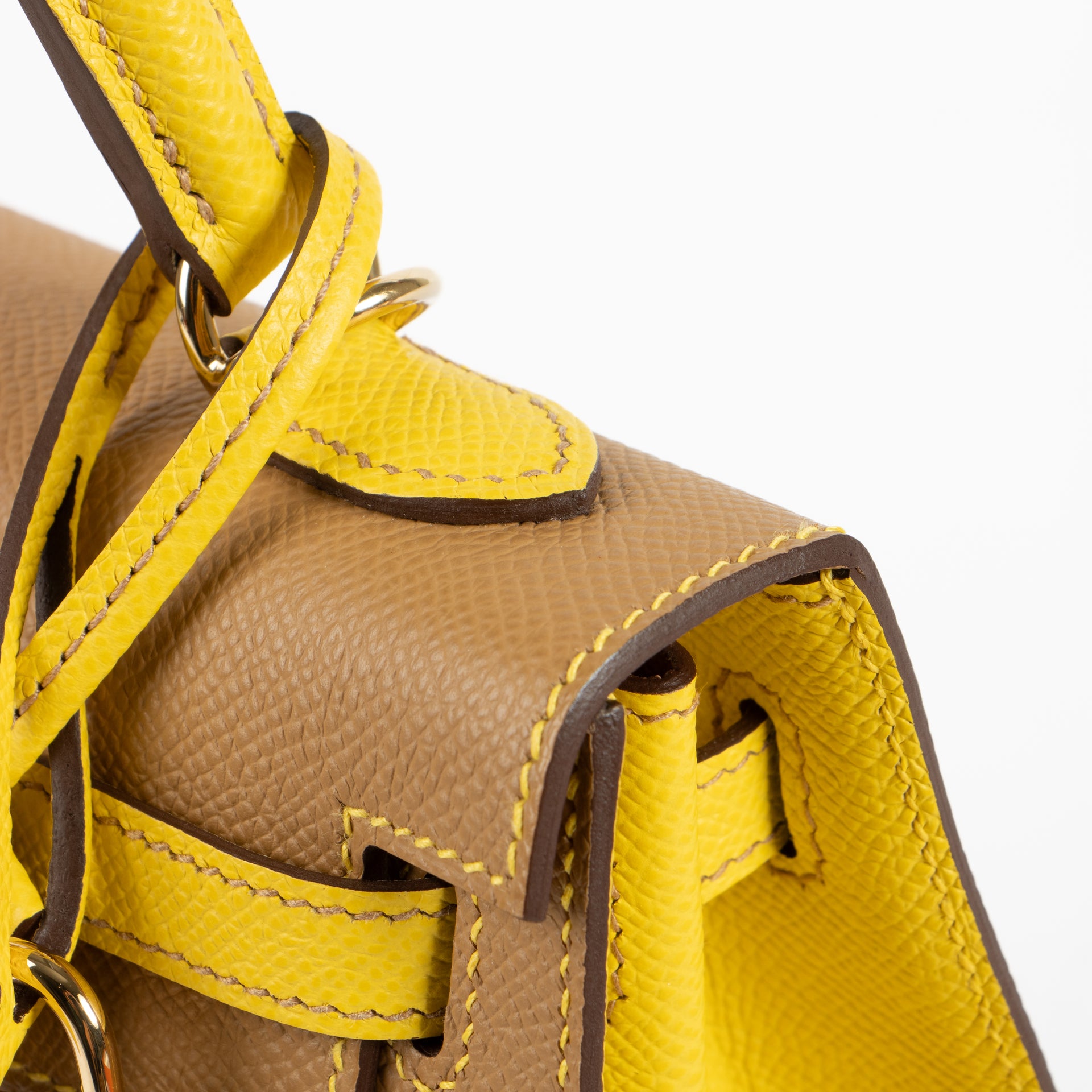 Hermes HSS Kelly 25 Biscuit/Jaune de Naple Epsom GHW