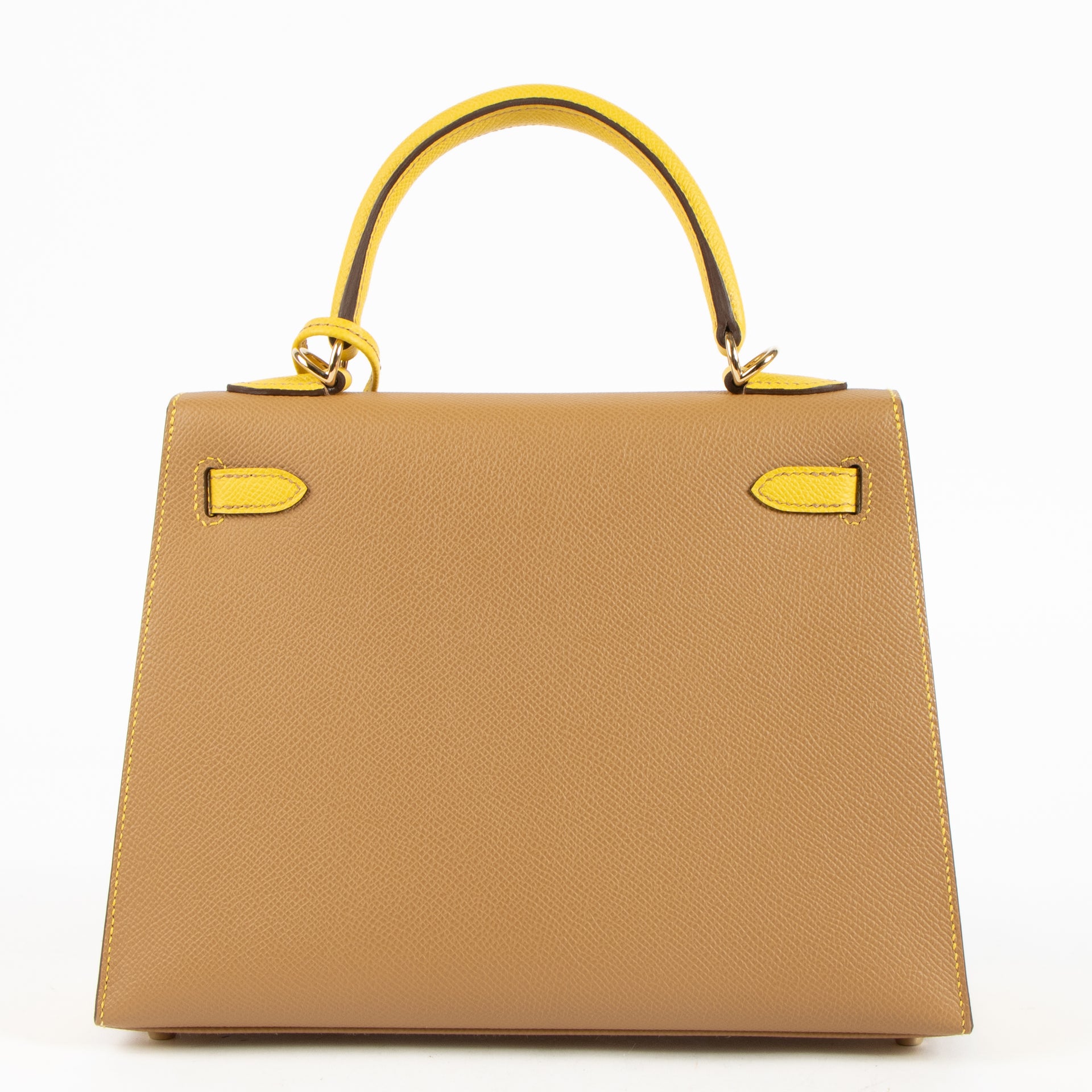 Hermes HSS Kelly 25 Biscuit/Jaune de Naple Epsom GHW