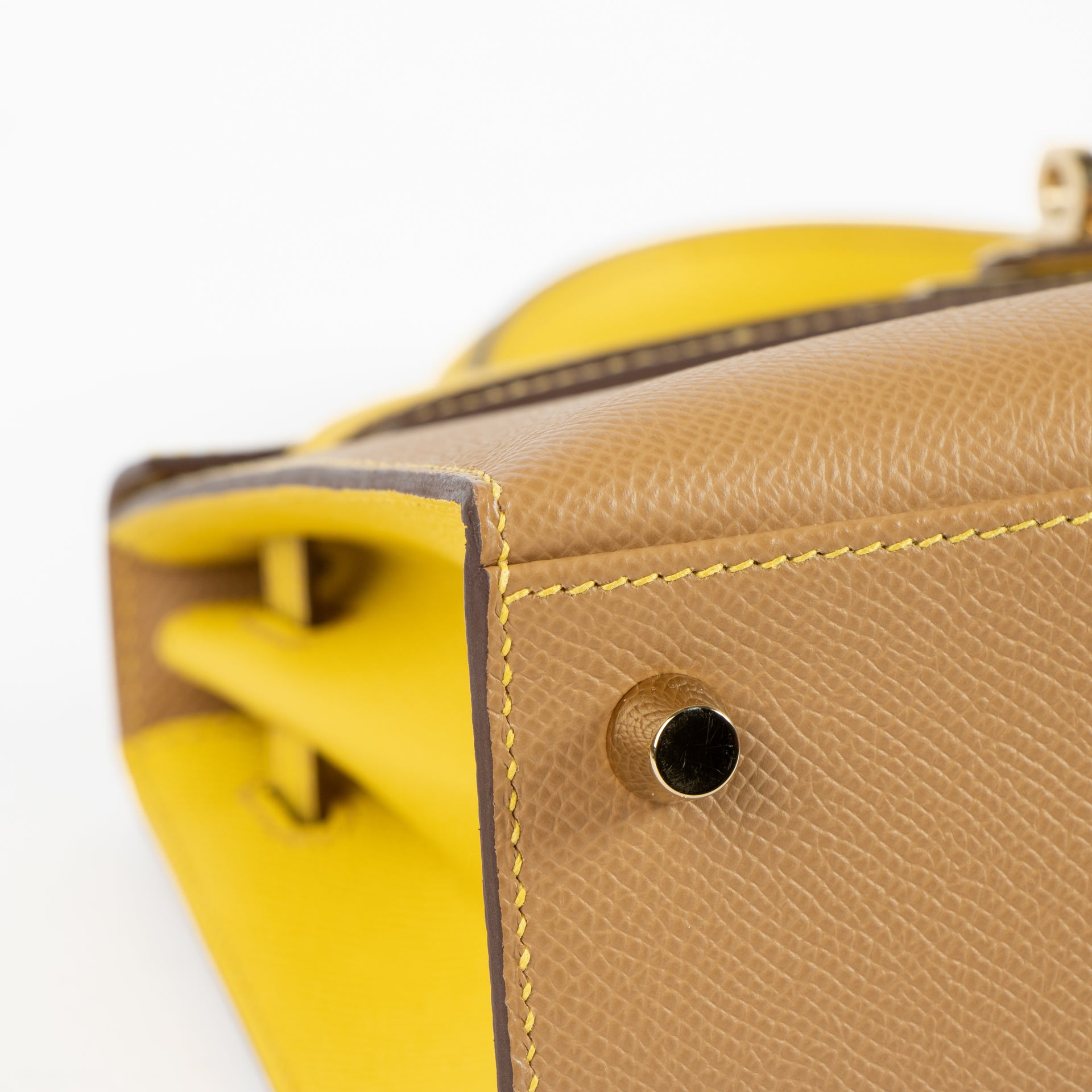 Hermes HSS Kelly 25 Biscuit/Jaune de Naple Epsom GHW