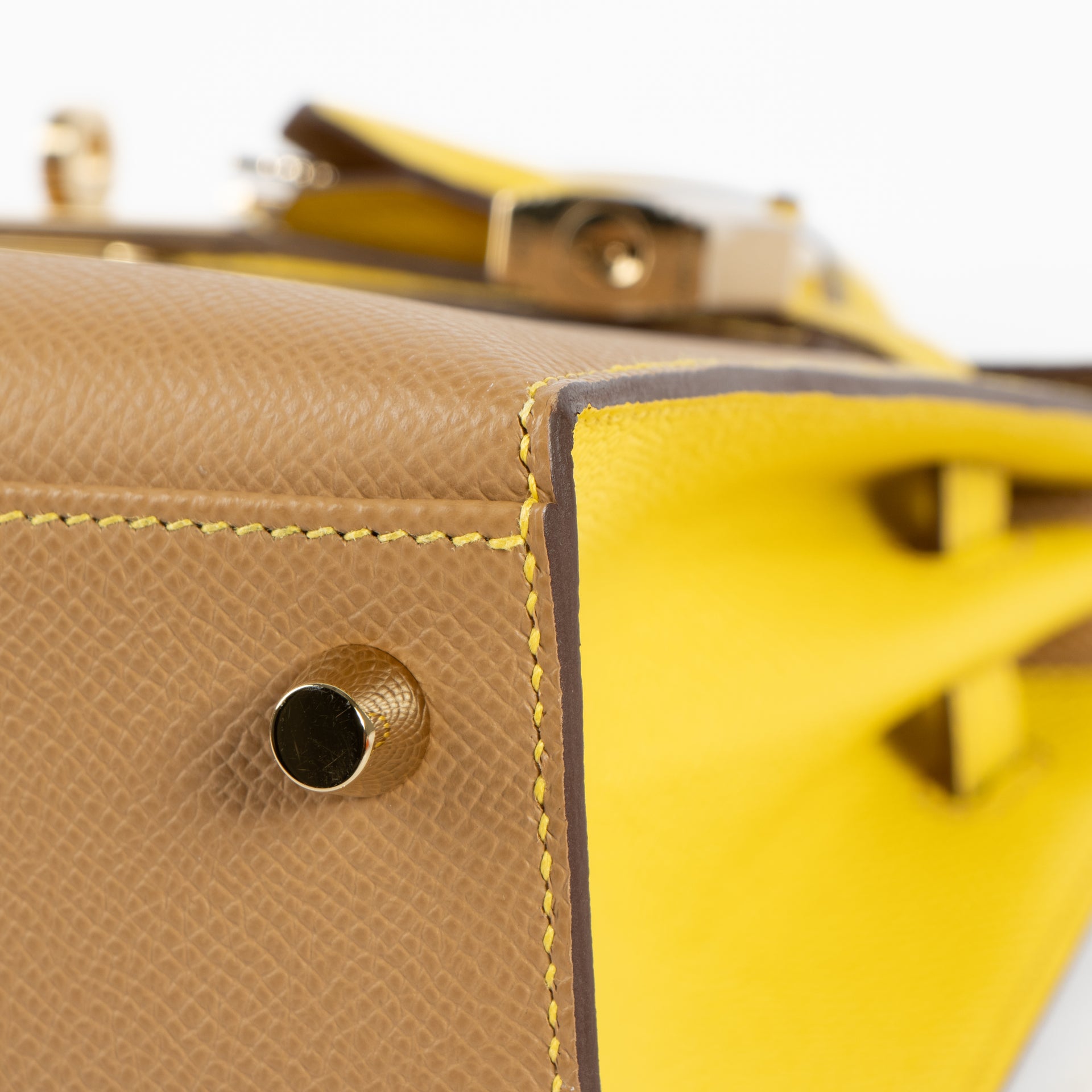 Hermes HSS Kelly 25 Biscuit/Jaune de Naple Epsom GHW
