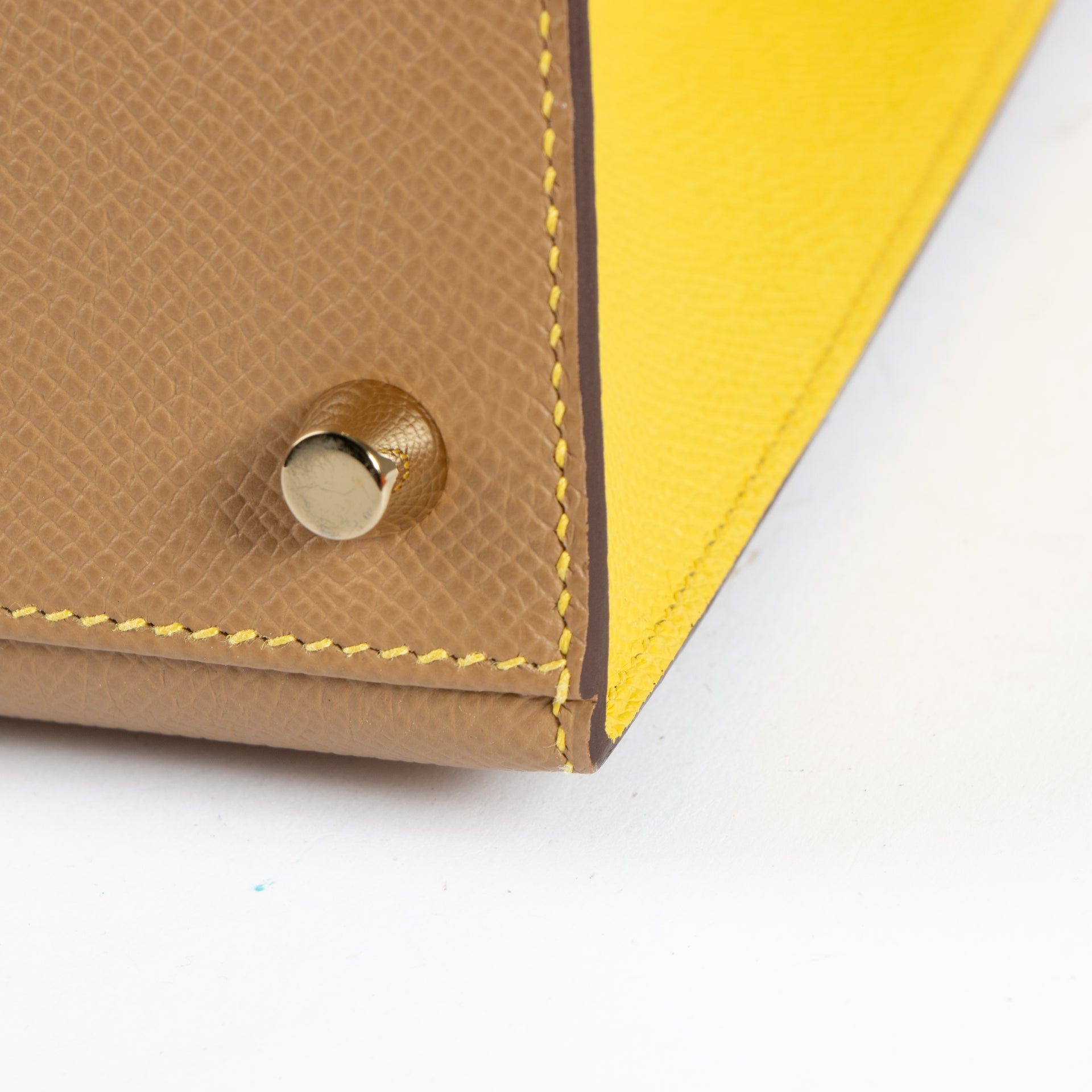Hermes HSS Kelly 25 Biscuit/Jaune de Naple Epsom GHW