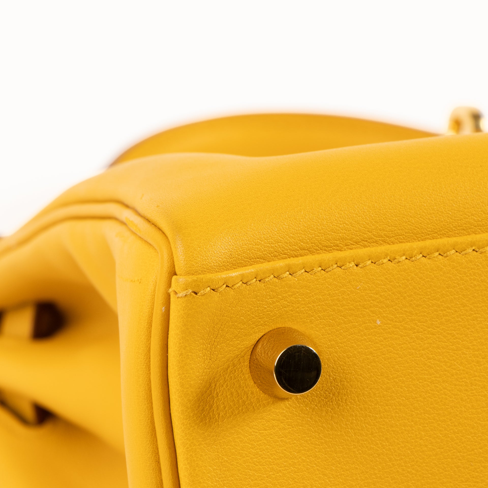 Hermès Kelly 25 Jaune Ambre Swift GHW