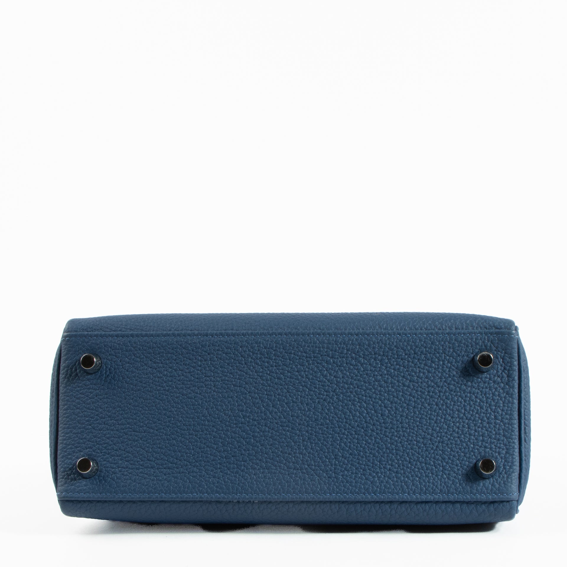 Hermès Kelly 25 Bleu Tie Togo PHW