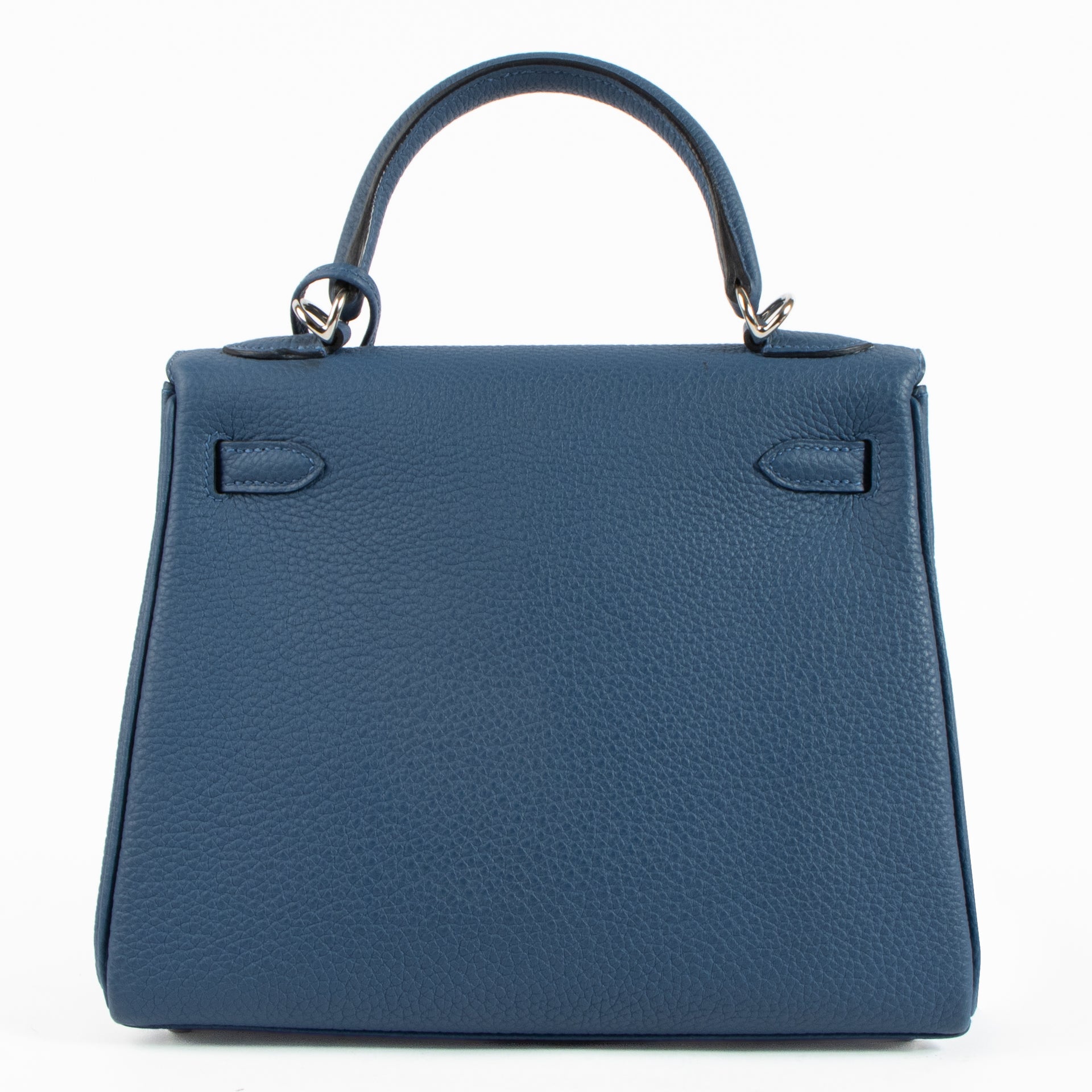 Hermès Kelly 25 Bleu Tie Togo PHW