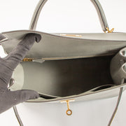 Shop this authentic Hermes Kelly 28 Gris Meyer Madame GHW pre-loved on Labellov.com