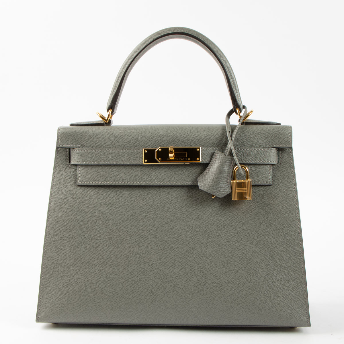 Shop this authentic Hermes Kelly 28 Gris Meyer Madame GHW pre-loved on Labellov.com