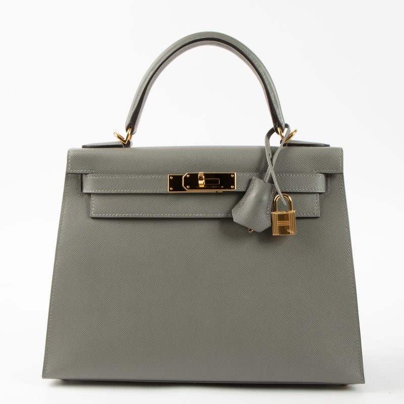 Shop this authentic Hermes Kelly 28 Gris Meyer Madame GHW pre-loved on Labellov.com