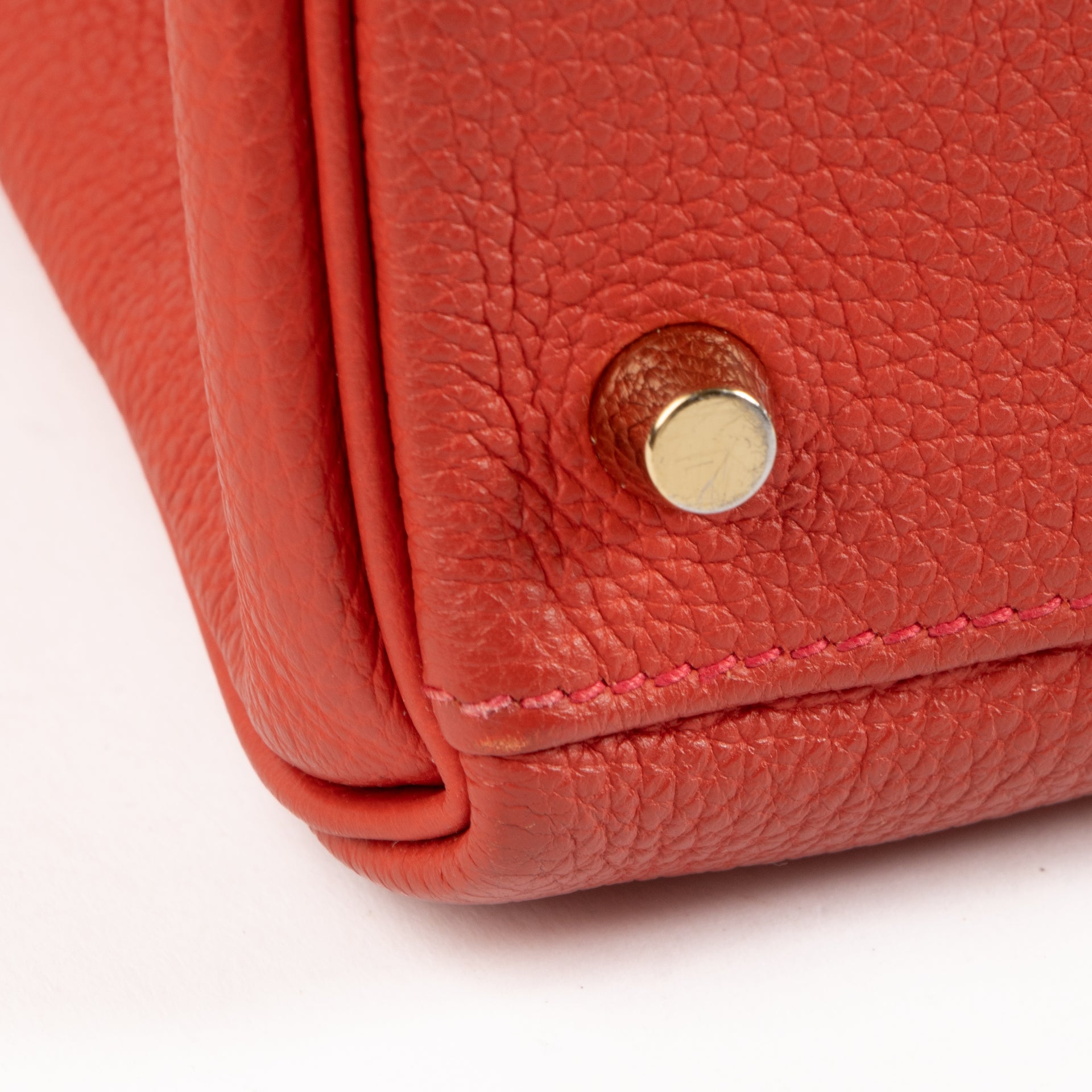 Hermès Kelly 35 Geranium Togo GHW