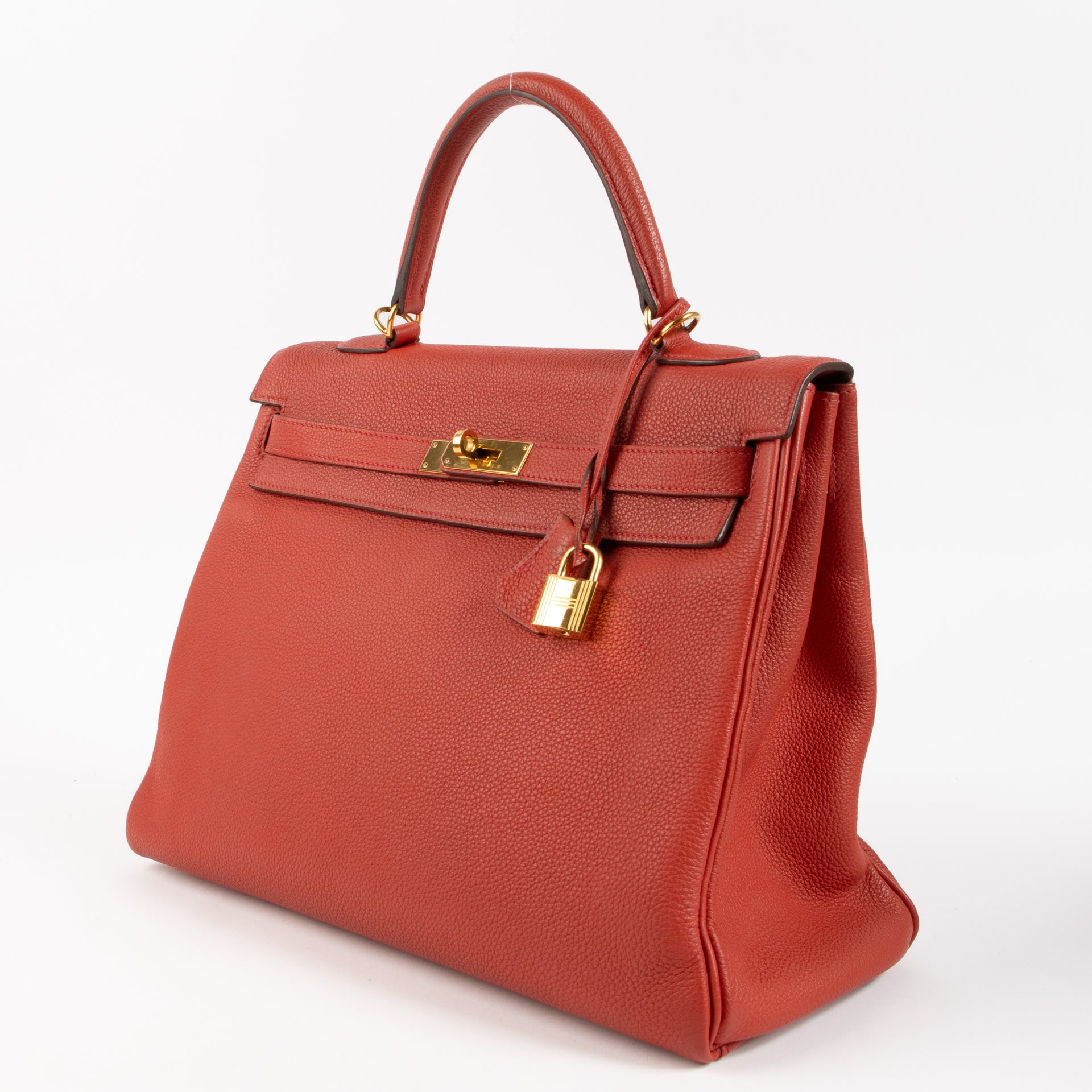 Hermès Kelly 35 Geranium Togo GHW