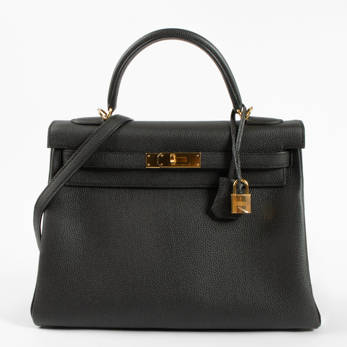 Hermès Kelly 32 Black Togo GHW