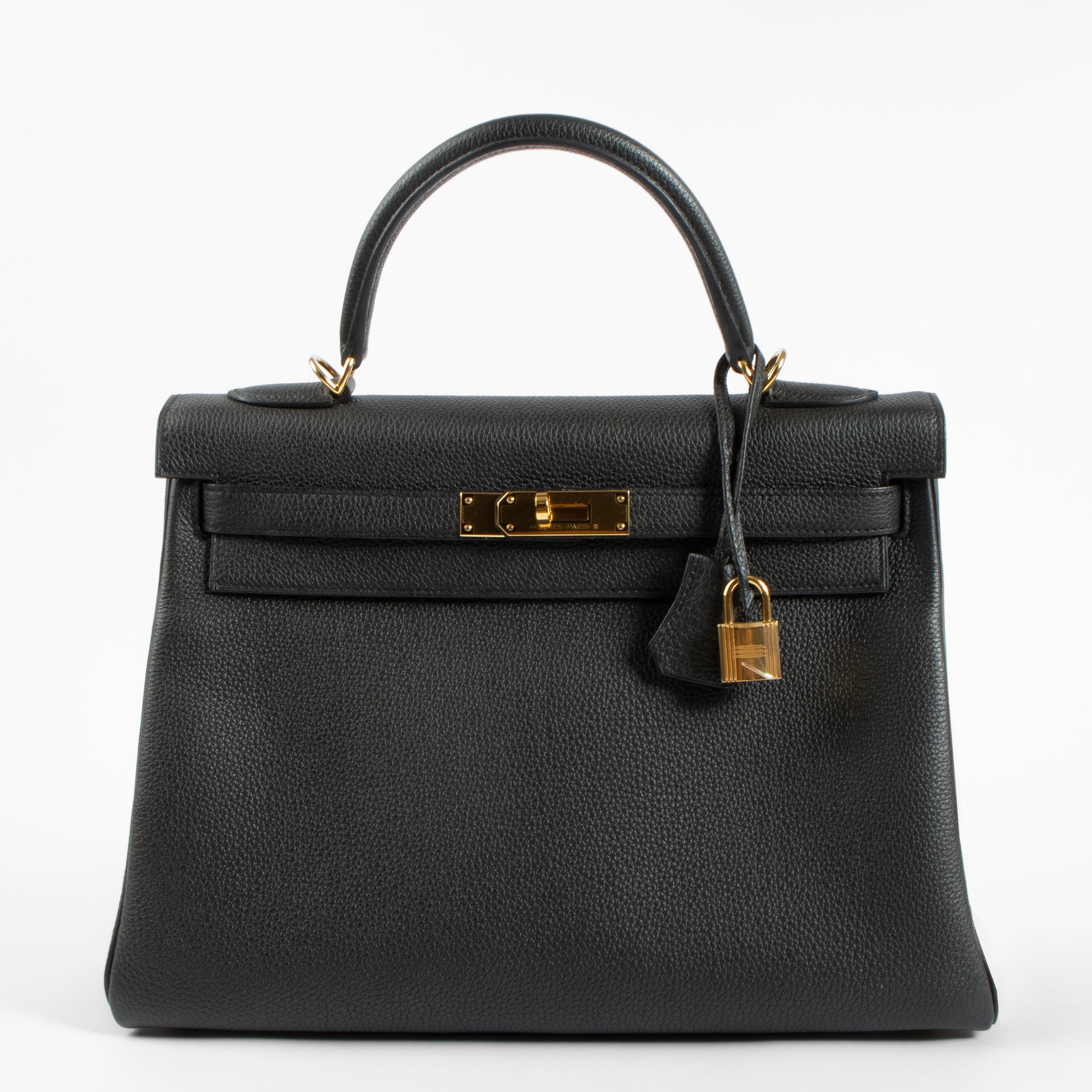 Hermès Kelly 32 Black Togo GHW