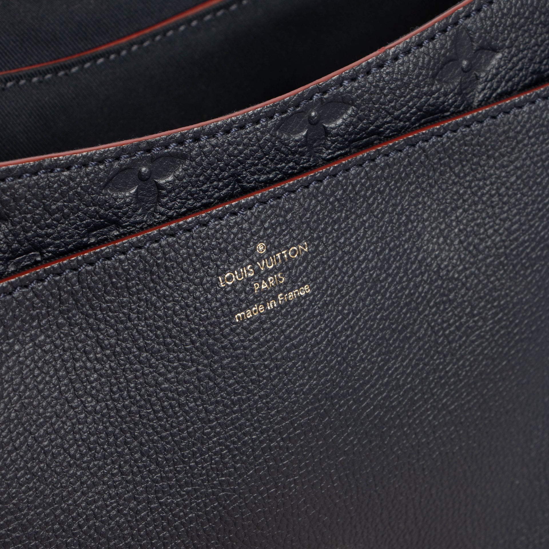 Louis Vuitton Navy Monogram Empreinte Blanche MM Bag