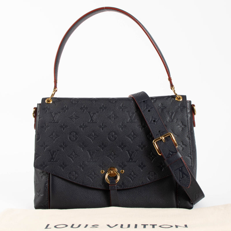 Louis Vuitton Navy Monogram Empreinte Blanche MM Bag