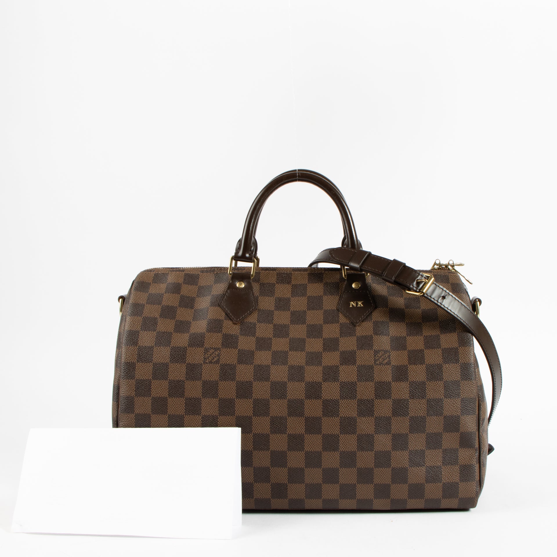 Shop the authentic Louis Vuitton Damier Ebene Speedy Bandoulière 35 Bag on Labellov.com !