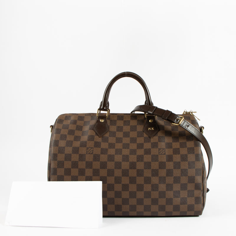 Shop the authentic Louis Vuitton Damier Ebene Speedy Bandoulière 35 Bag on Labellov.com !