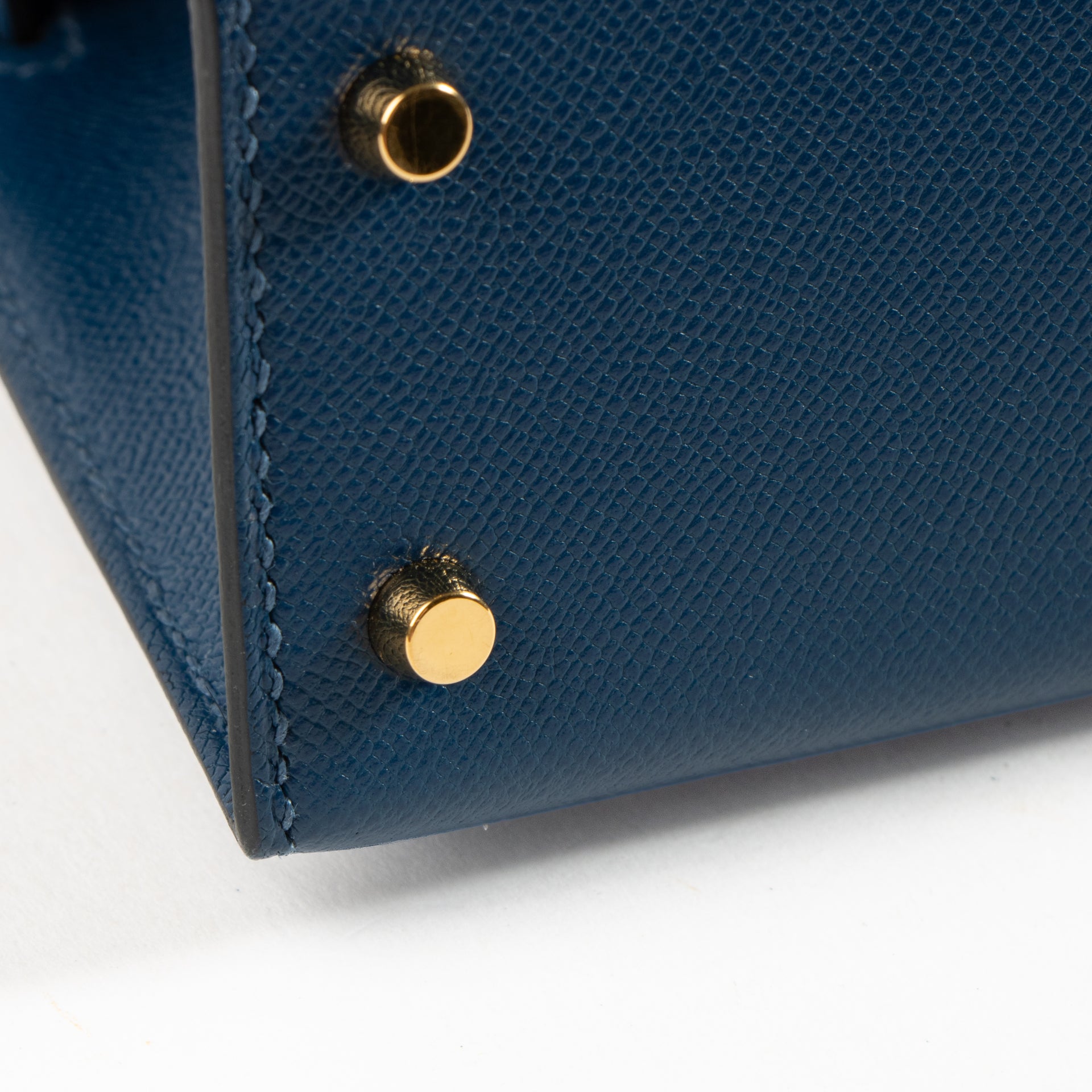 Hermès Kelly Mini II Deep Blue Madame GHW