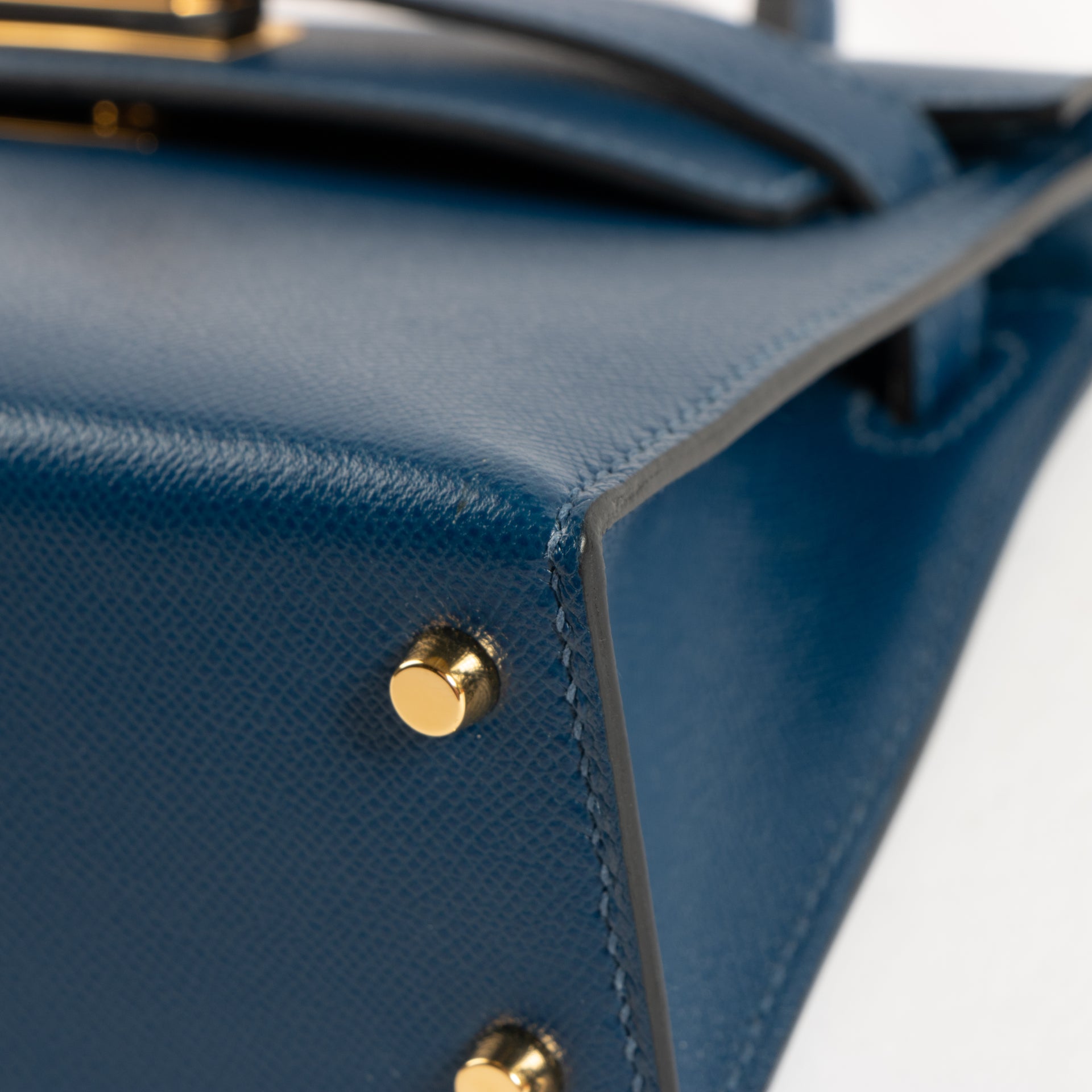 Hermès Kelly Mini II Deep Blue Madame GHW