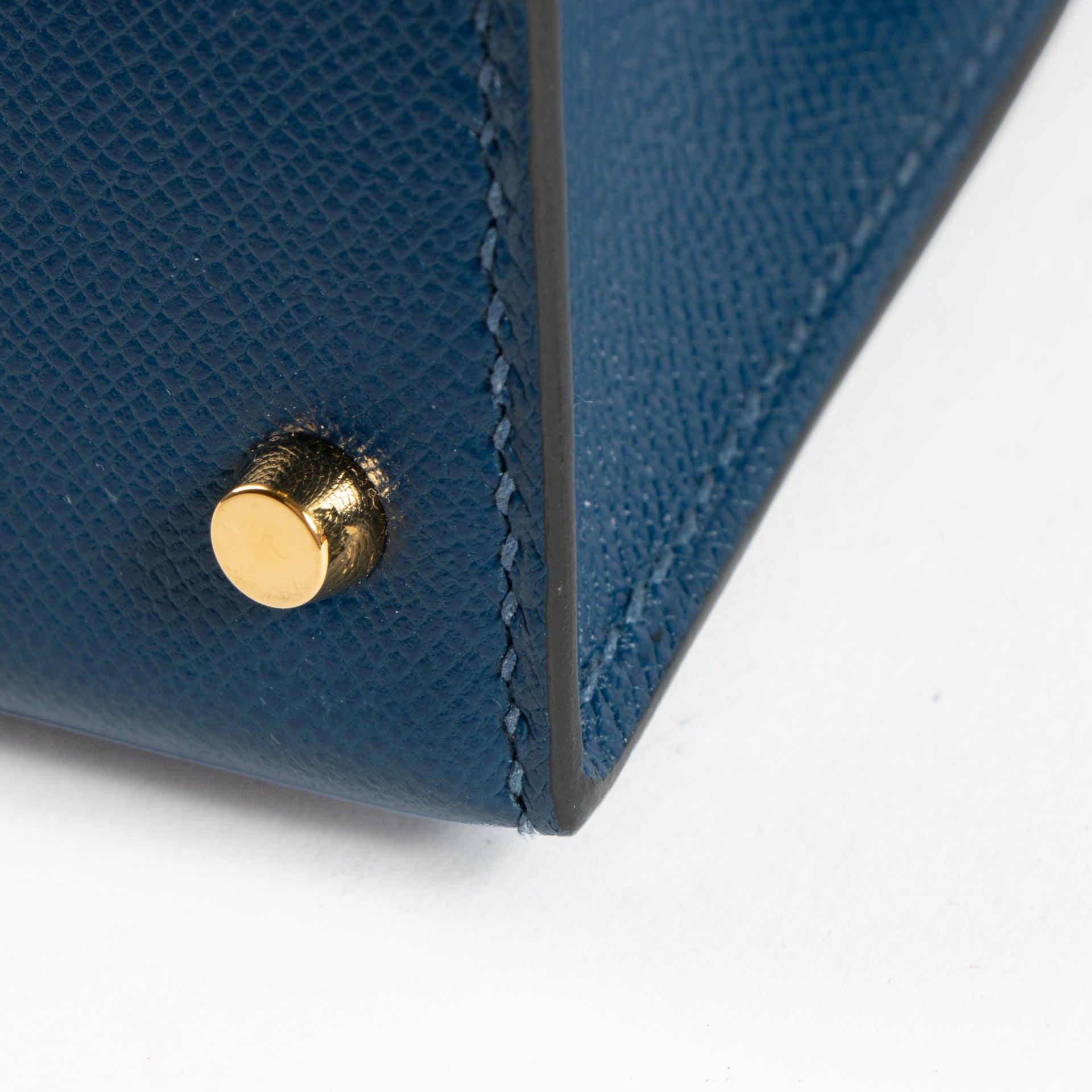 Hermès Kelly Mini II Deep Blue Madame GHW