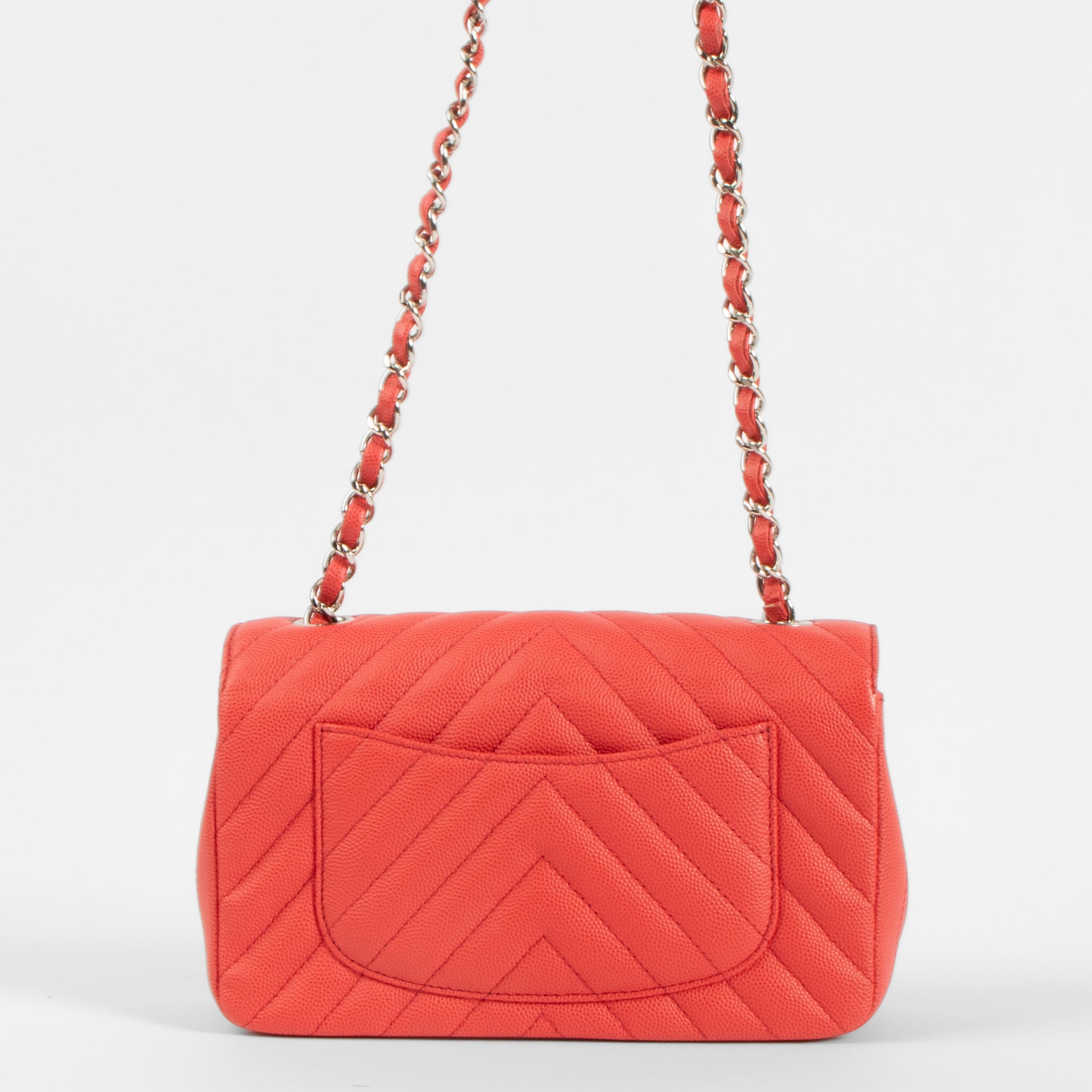 Shop the 100% authentic Chanel Coral Caviar Mini Classic Handbag second hand on Labellov.com!