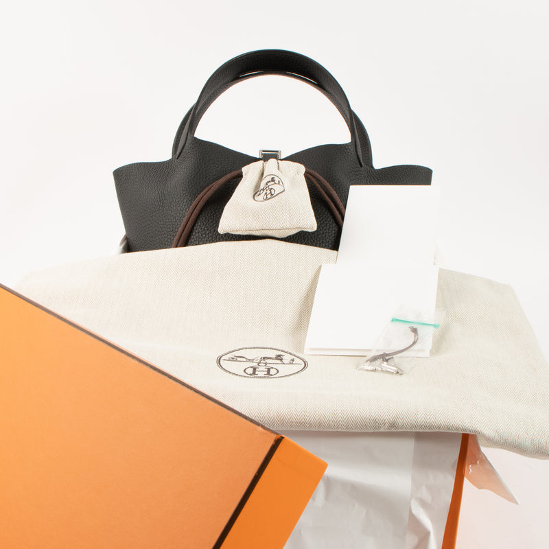 Hermès Picotin Lock 22 Black Clemence PHW