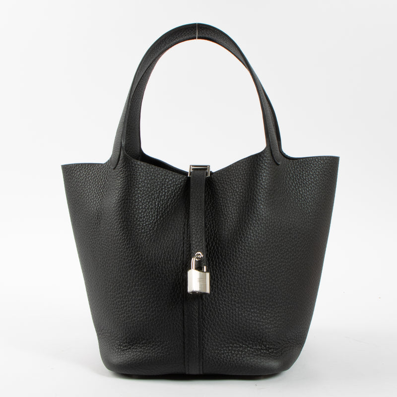Hermès Picotin Lock 22 Black Clemence PHW