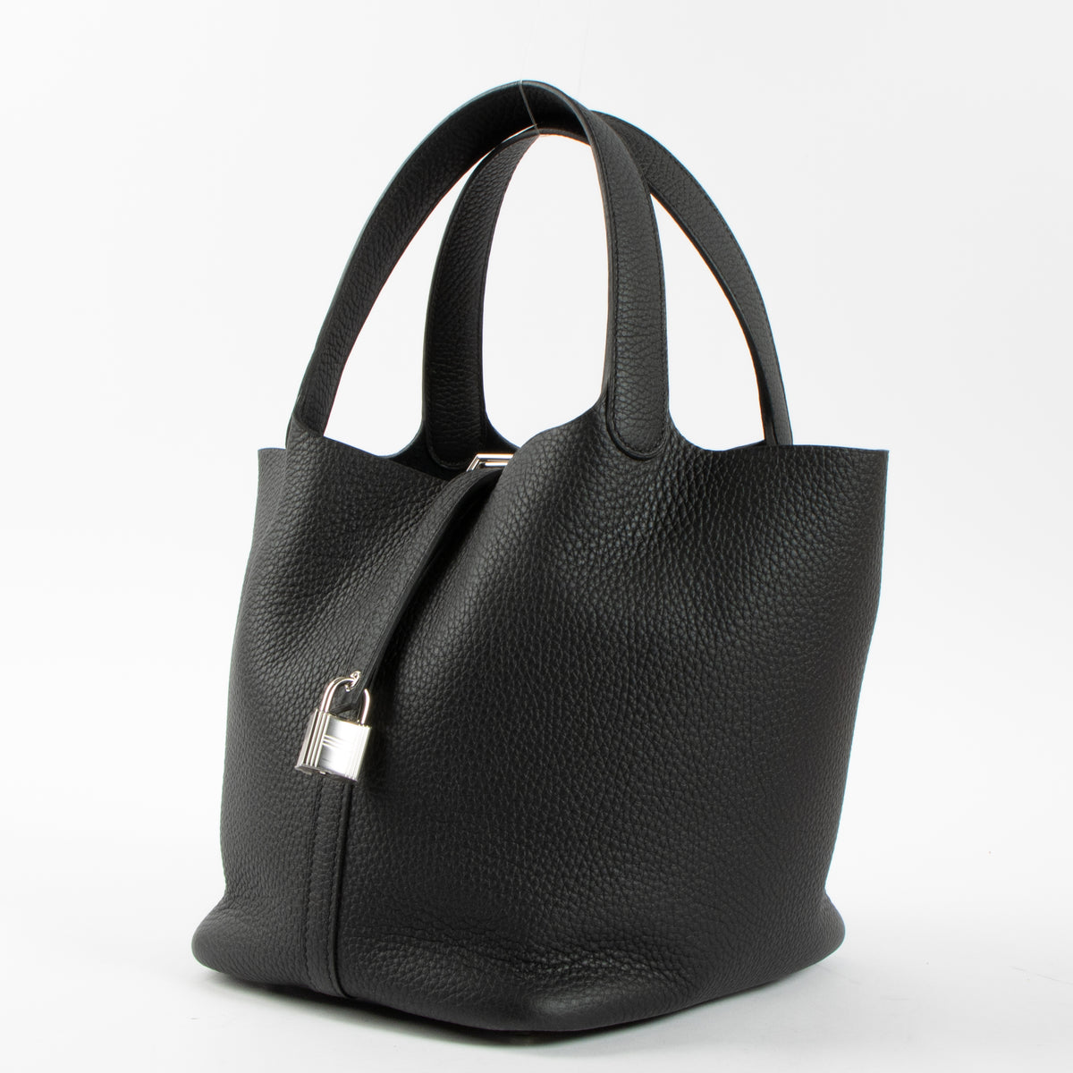 Hermès Picotin Lock 22 Black Clemence PHW