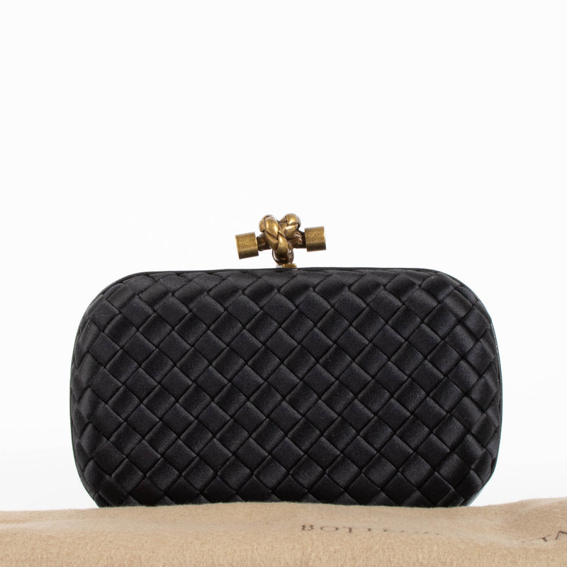 Pochette Bottega Veneta en forme de nœud noire
