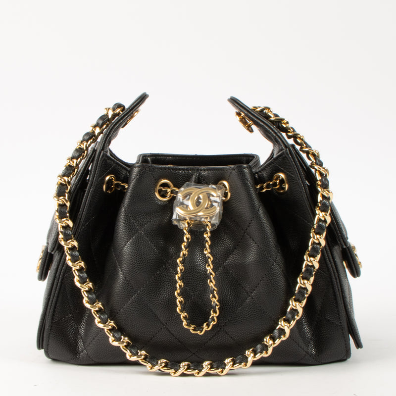Chanel Black Caviar Chanel 25 Mini Bag