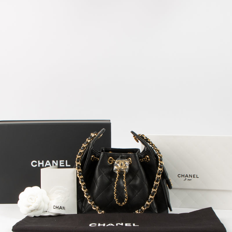 Chanel Black Caviar Chanel 25 Mini Bag