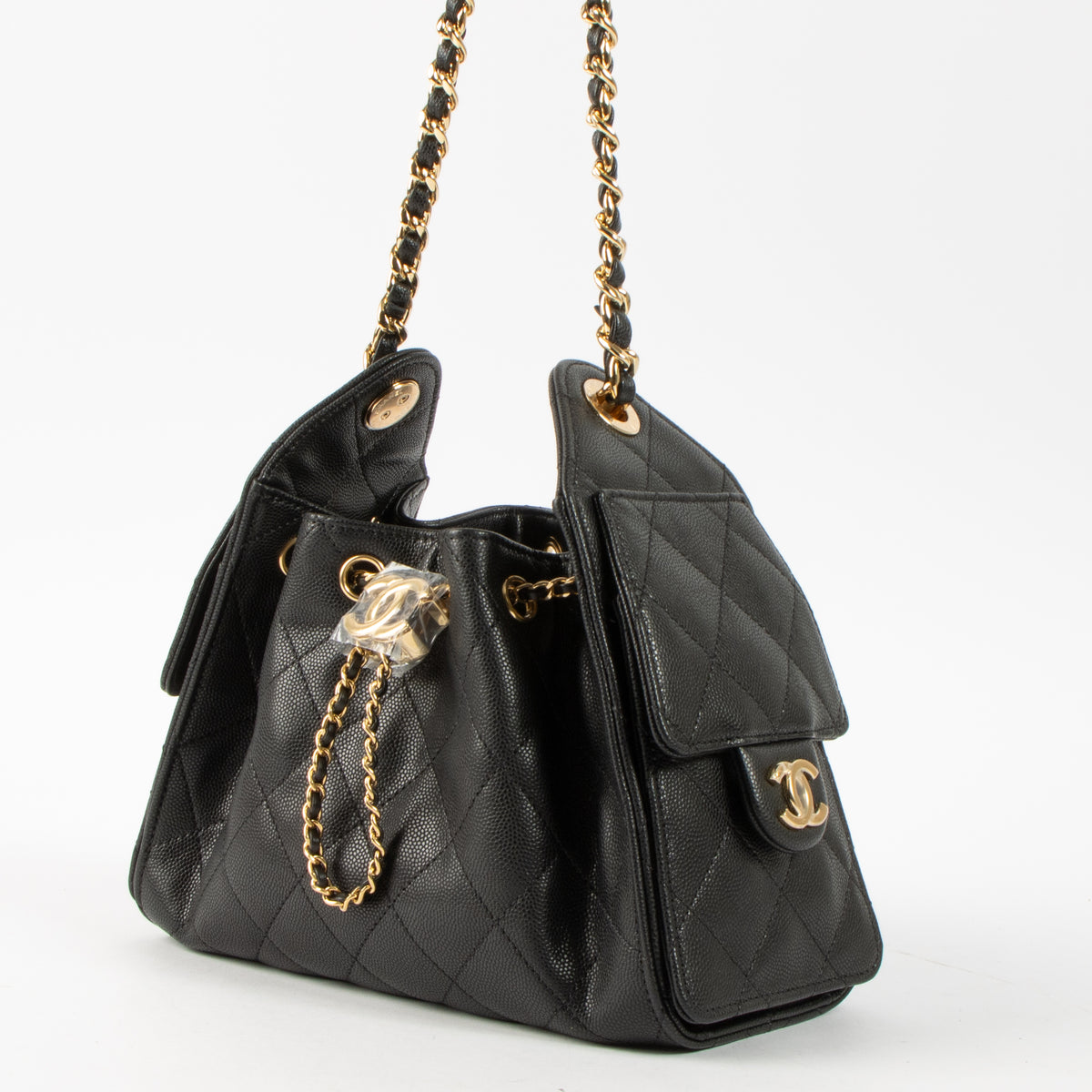 Chanel Black Caviar Chanel 25 Mini Bag