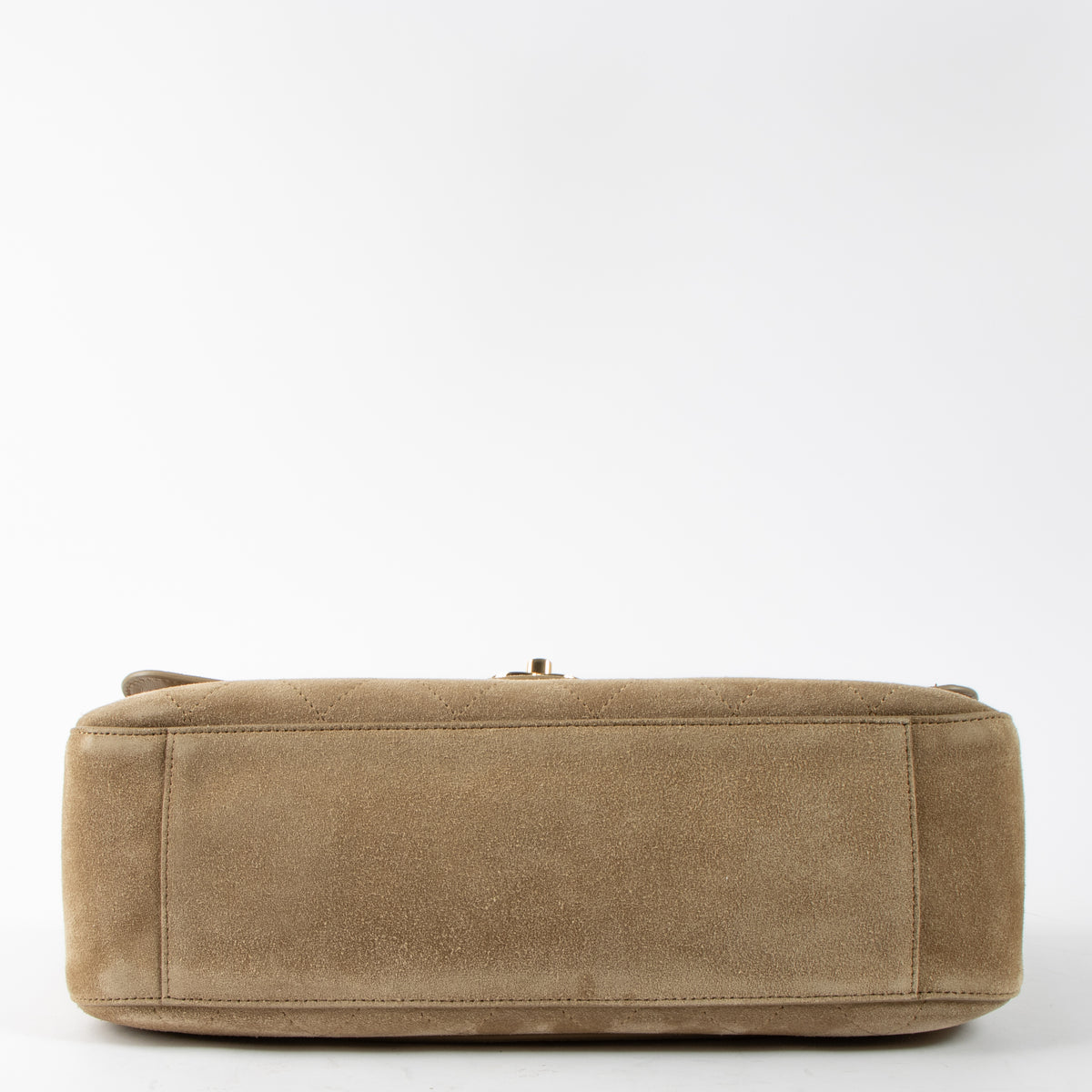Chanel 26S Beige Suede Maxi Flap Bag