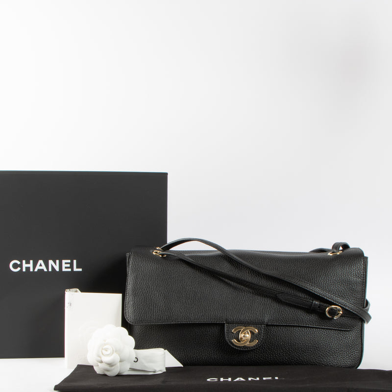 Shop this authentic Chanel 26S Black Grained Calfskin Souplissimo Maxi Flap pre-loved on Labellov.com