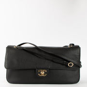 Shop this authentic Chanel 26S Black Grained Calfskin Souplissimo Maxi Flap pre-loved on Labellov.com