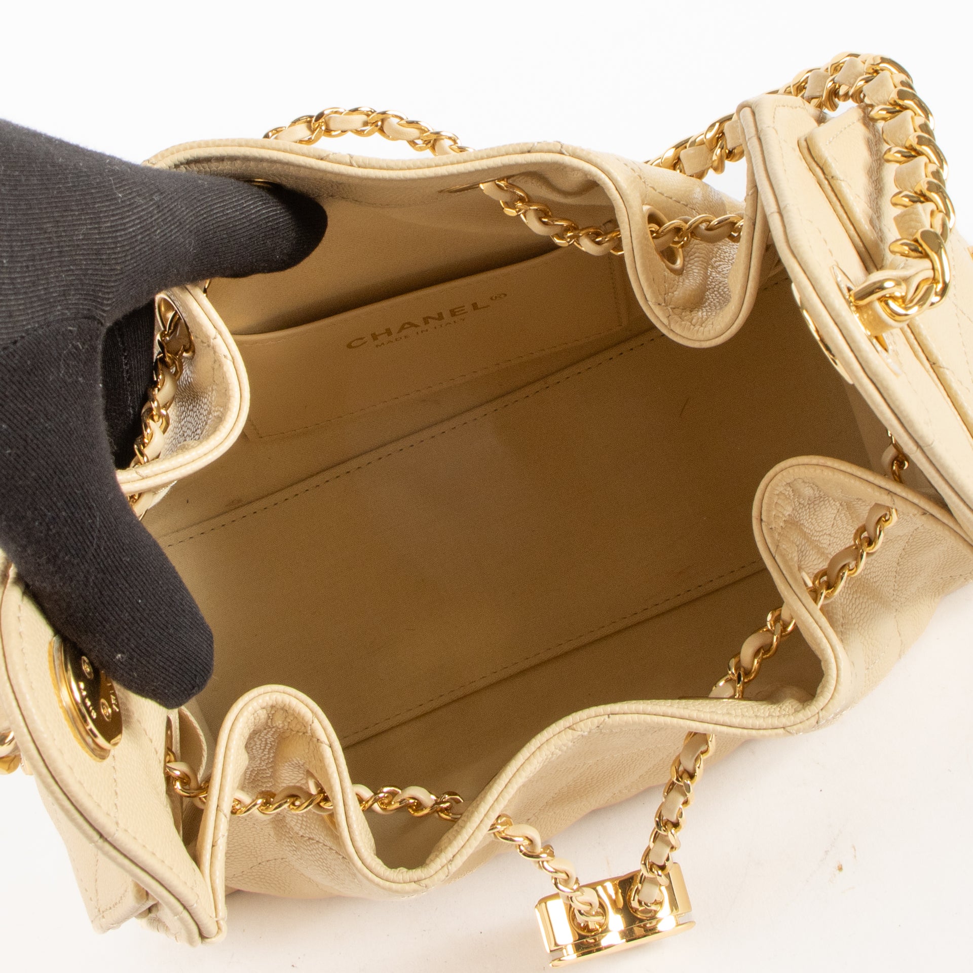 Chanel 26S Beige Caviar Chanel 25 Mini Bag