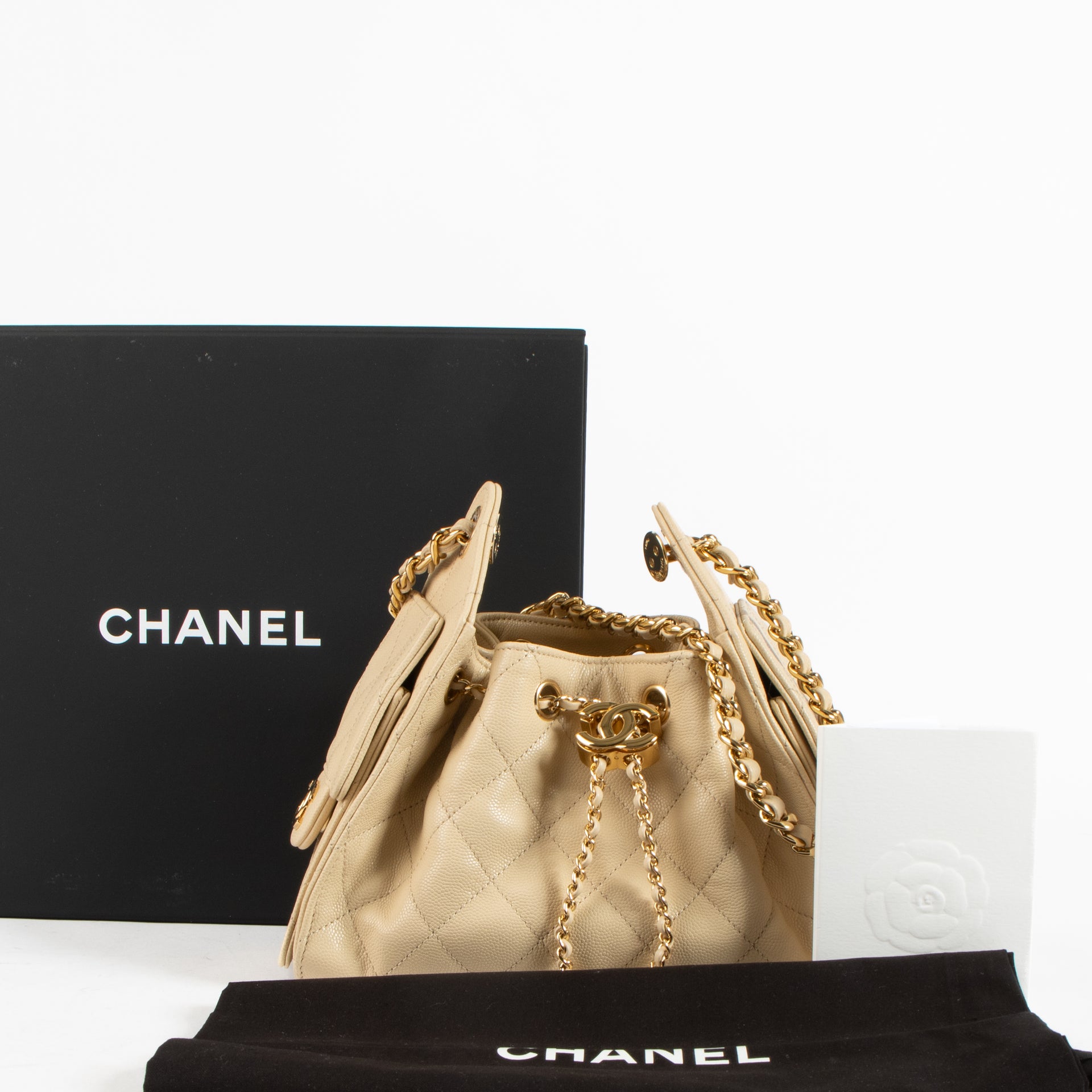 Chanel 26S Beige Caviar Chanel 25 Mini Bag