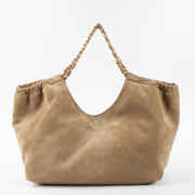 Shop this authentic Chanel Beige Suede Quilted Neo Cabas Small Tote FW2026 pre-loved on Labellov.com