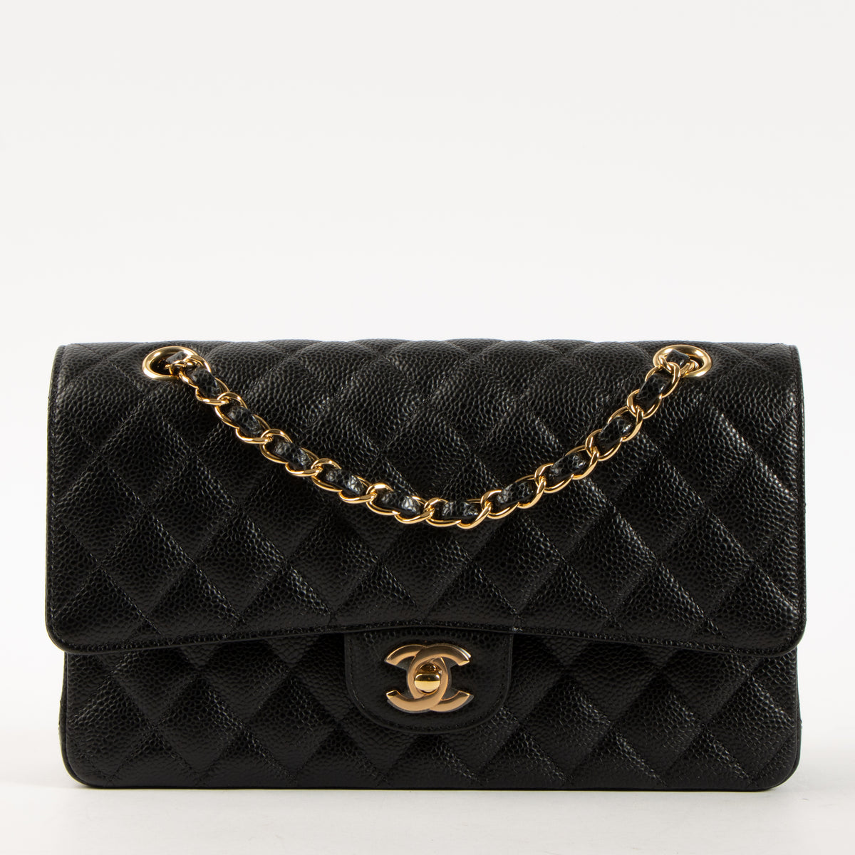 Shop this authentic luxury Chanel Black Caviar Classic 11.12 Handbag Pre-Loved on Labellov.com