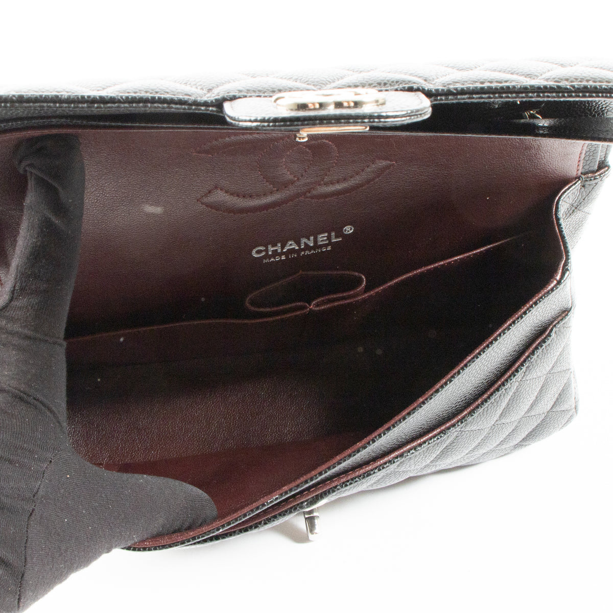 Shop the authentic Chanel Black Caviar Medium Classic 11.12 Bag second hand on Labellov.com!