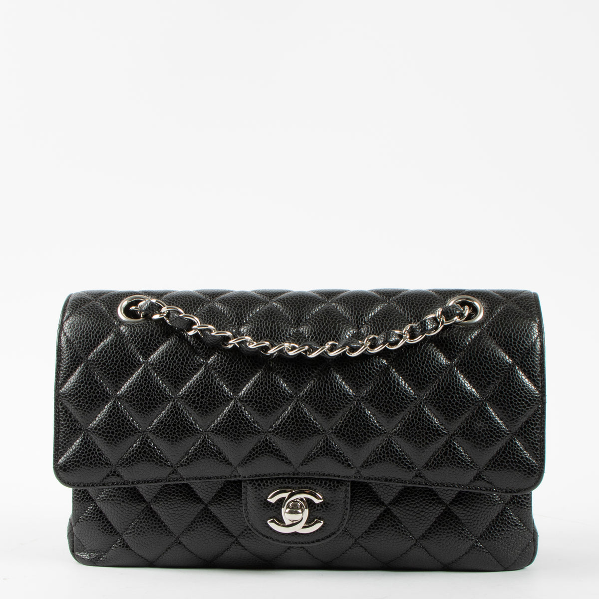 Shop the authentic Chanel Black Caviar Medium Classic 11.12 Bag second hand on Labellov.com!