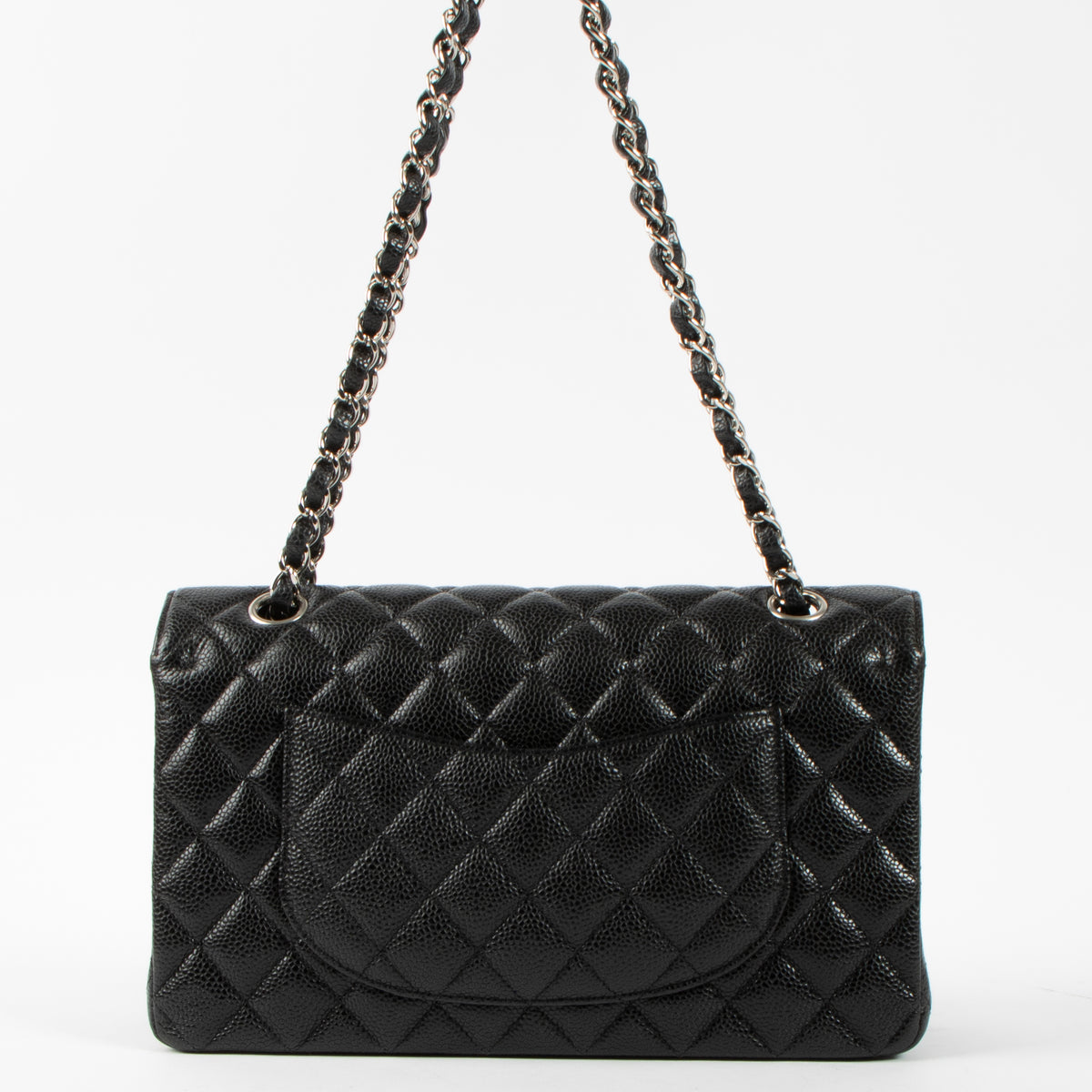 Shop the authentic Chanel Black Caviar Medium Classic 11.12 Bag second hand on Labellov.com!