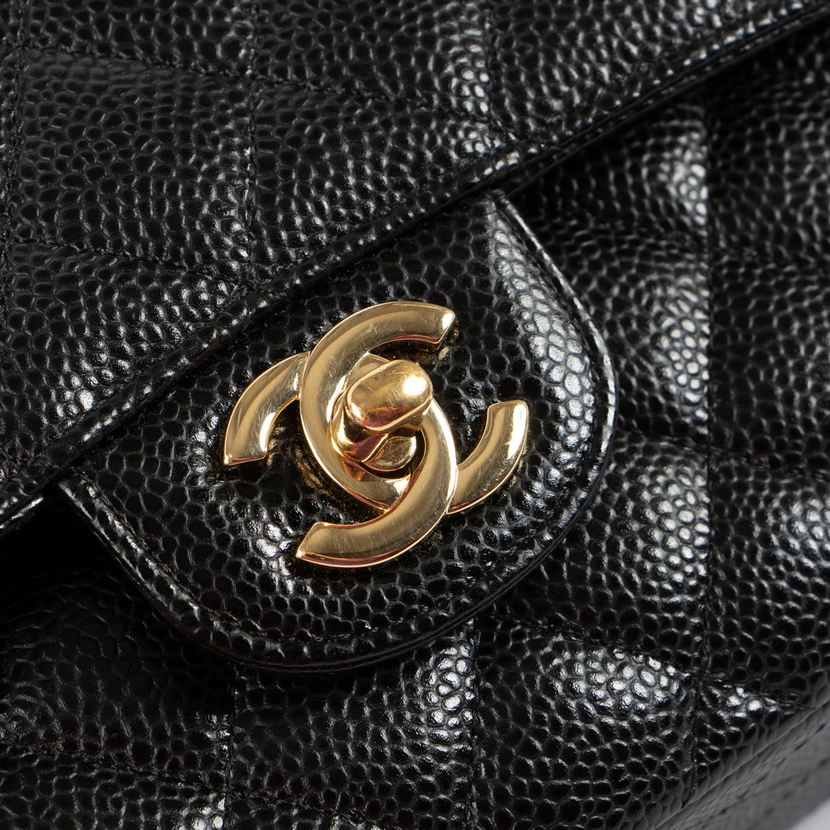 Chanel Black Caviar Small Classic Flap Bag GHW