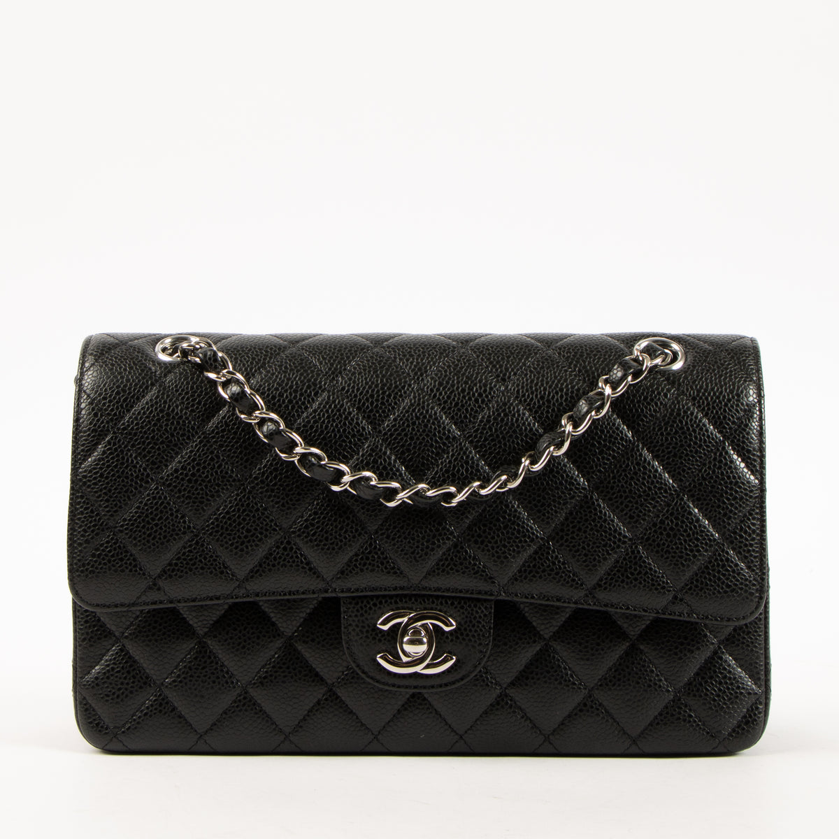 Shop the authentic Chanel Black Caviar Medium Classic 11.12 Handbag on Labellov.com.