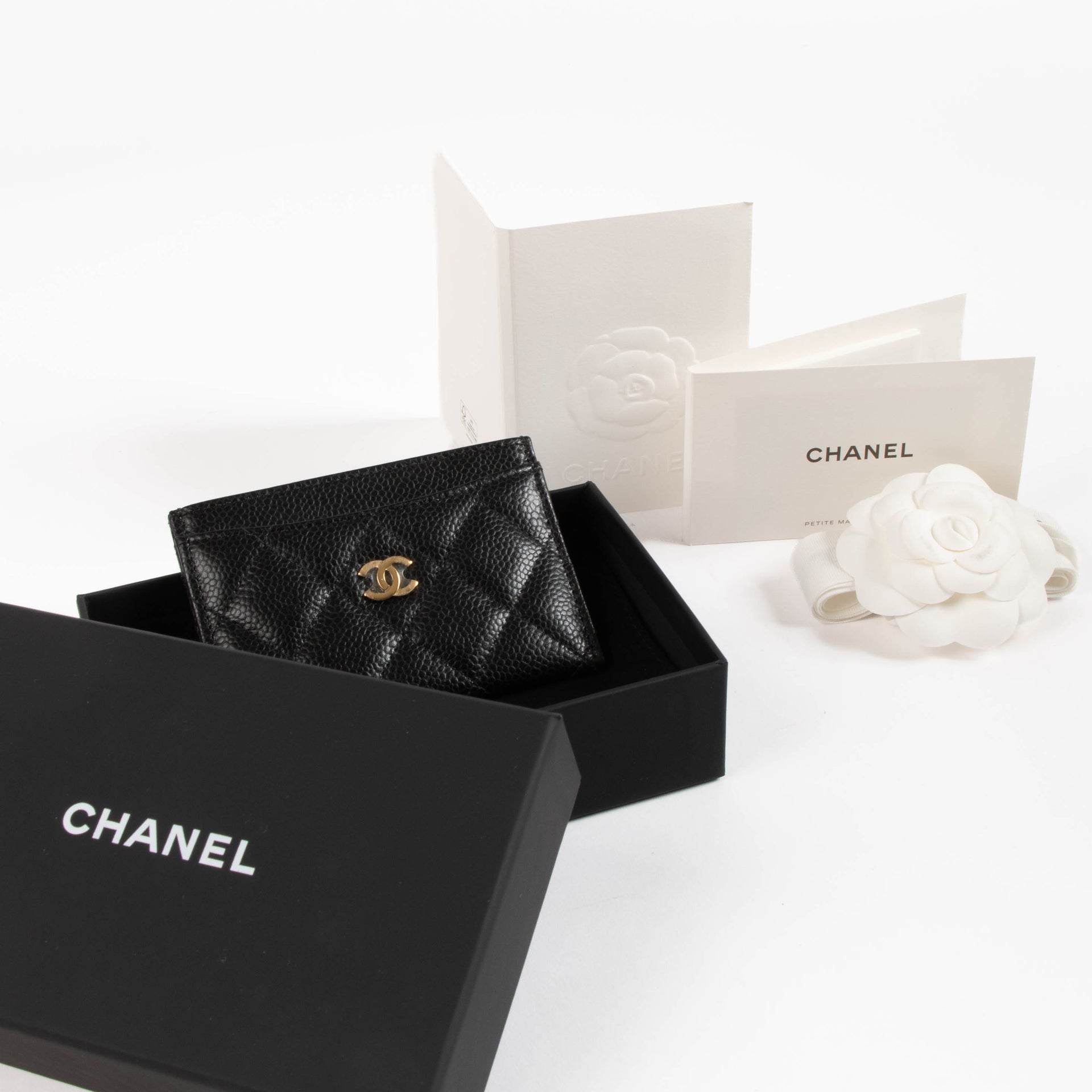 Chanel Black Caviar Classic Card Holder