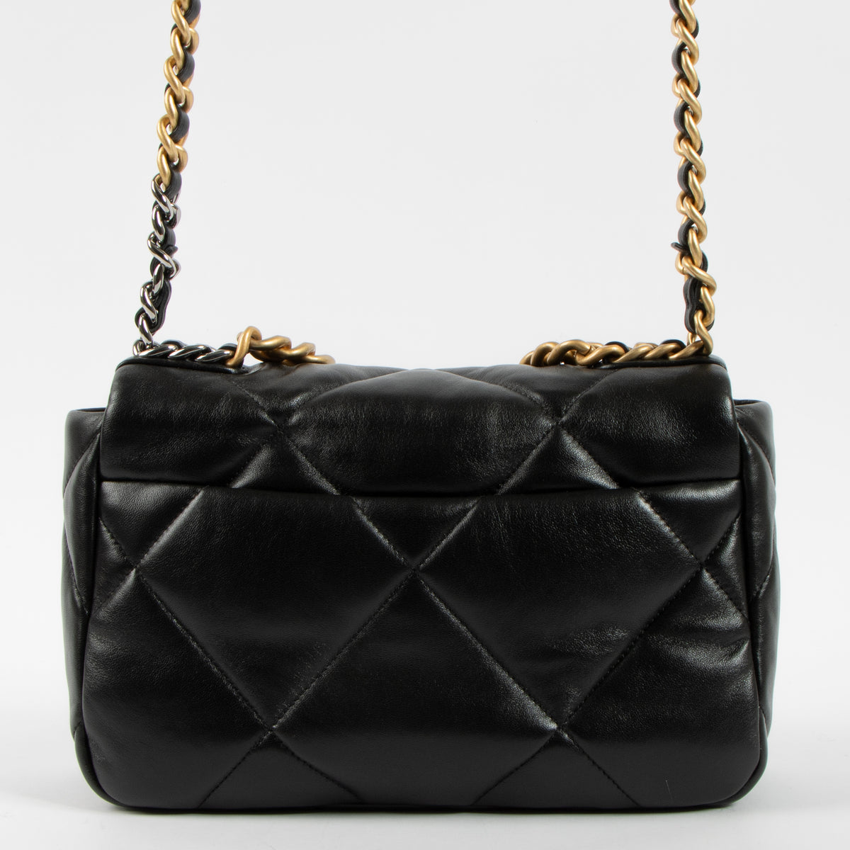 Shop the authentic Chanel Black Lambskin Small Chanel 19 Bag second hand on Labellov.com!