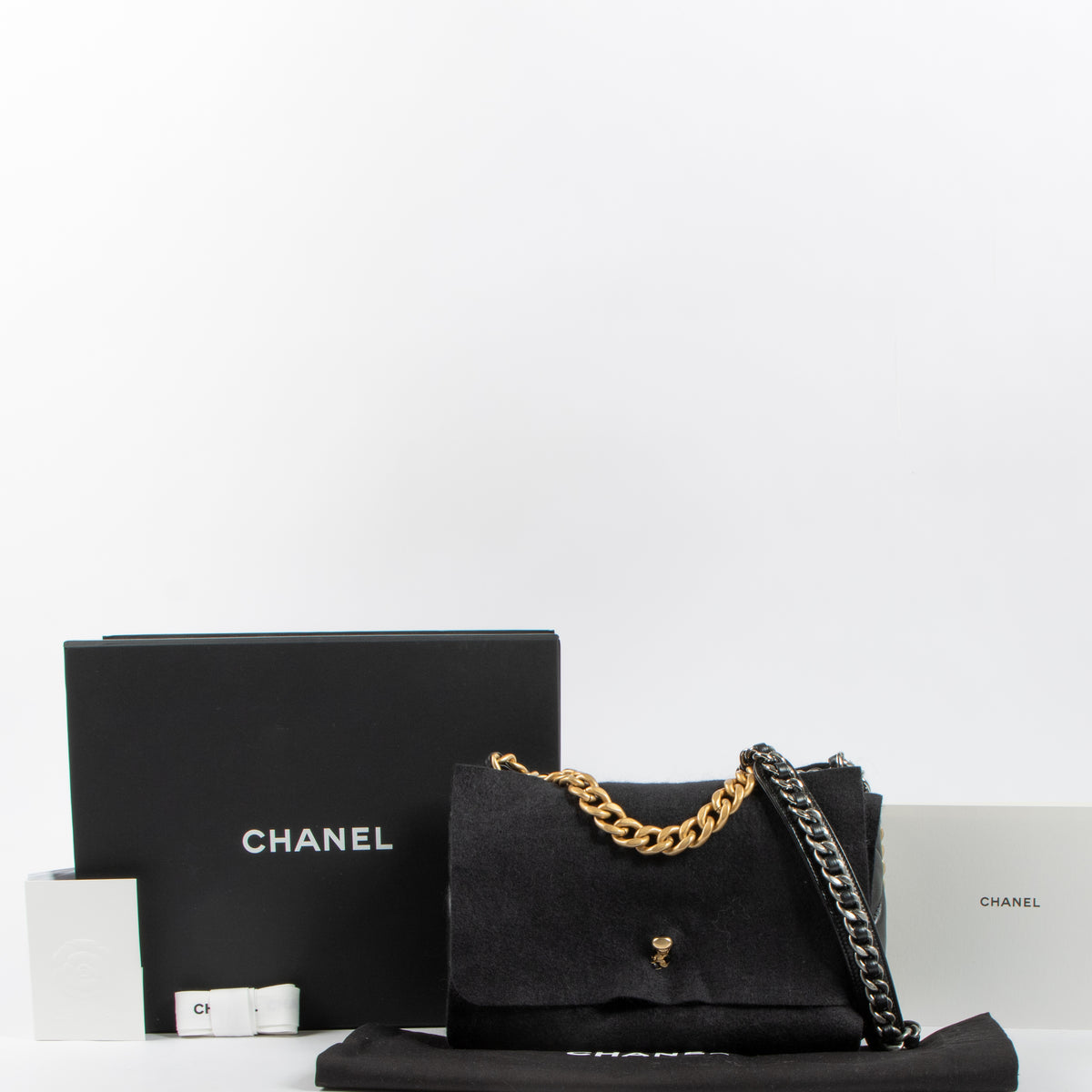Shop the authentic Chanel Black Lambskin Small Chanel 19 Bag second hand on Labellov.com!