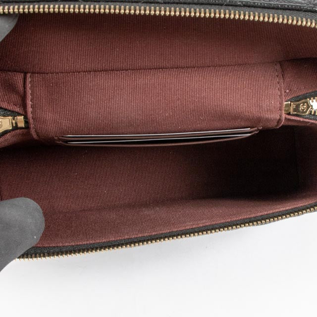 Chanel Black Caviar Classic Slim Vanity With Chain Bag