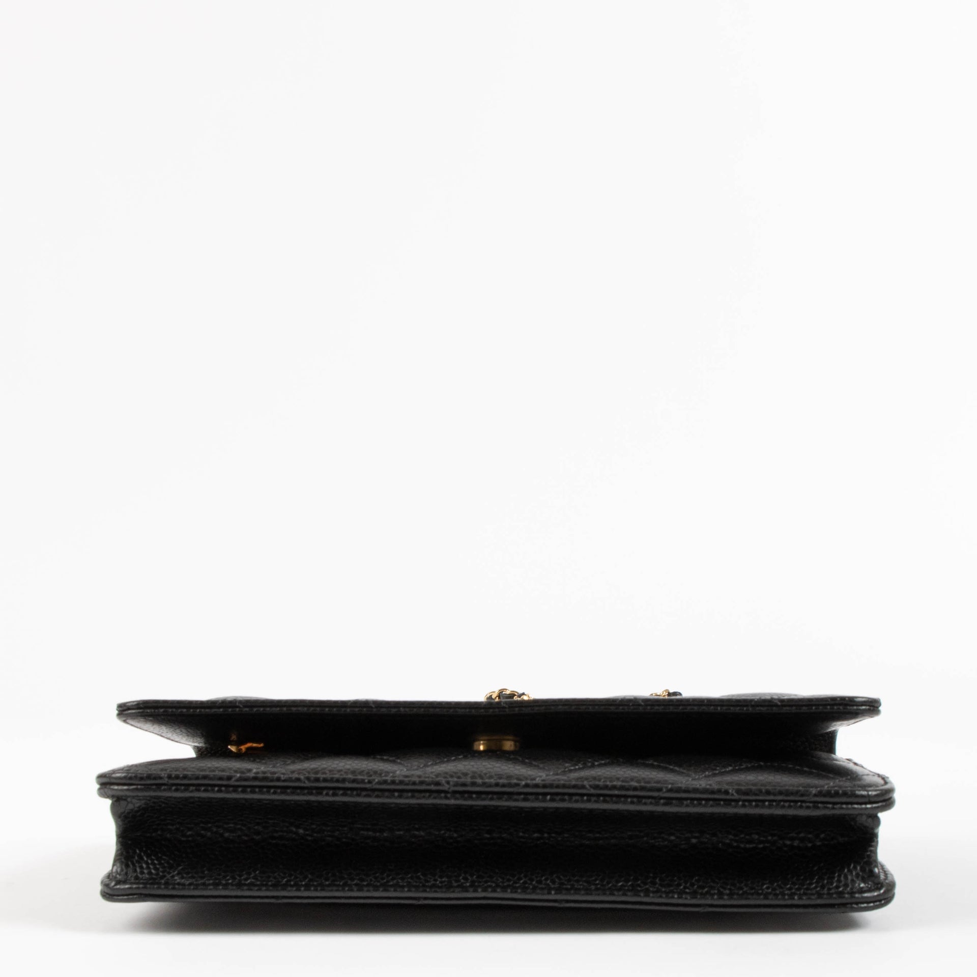 Chanel Black Caviar Classic Wallet On Chain