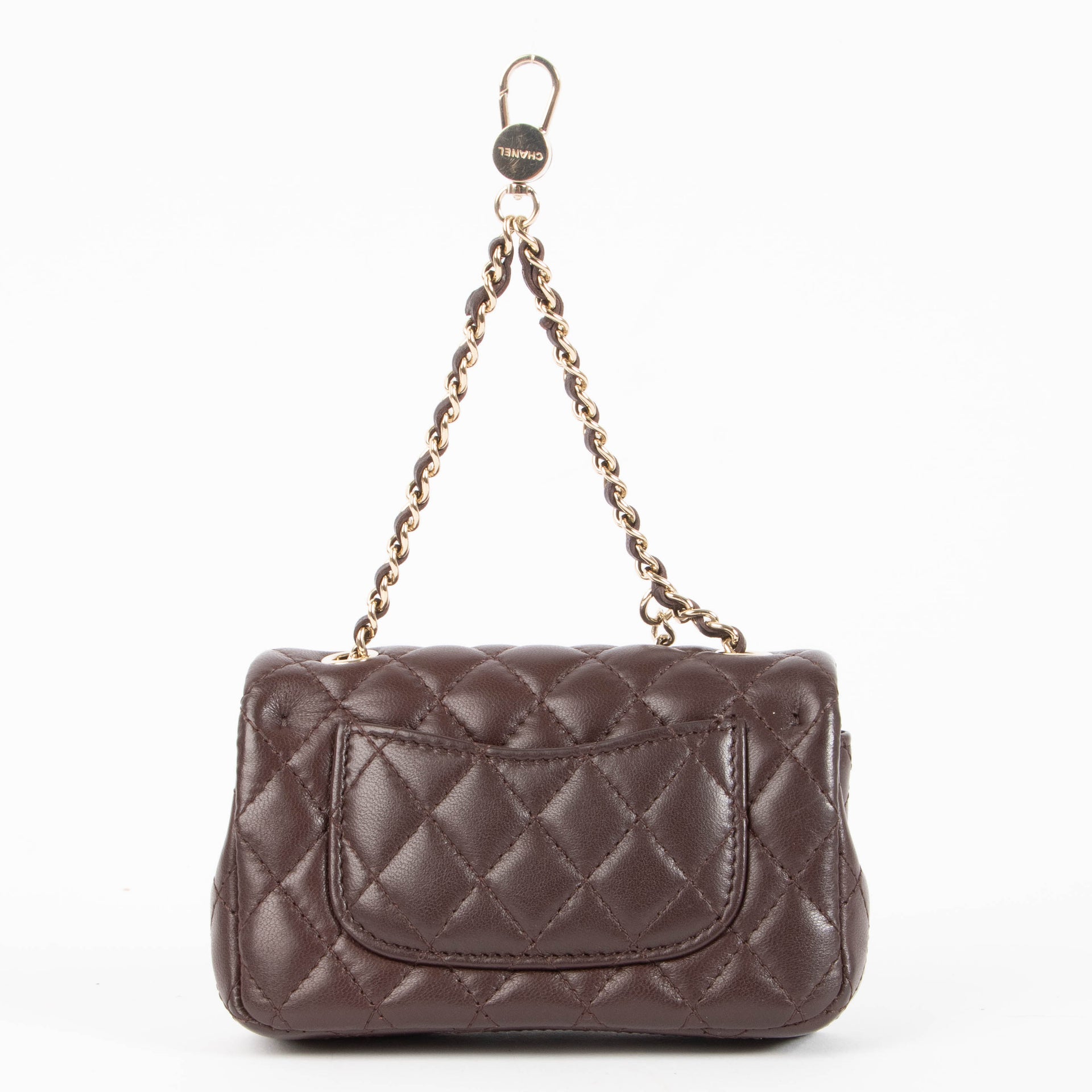 Chanel Burgundy Lambskin Nano Classic Bag Charm